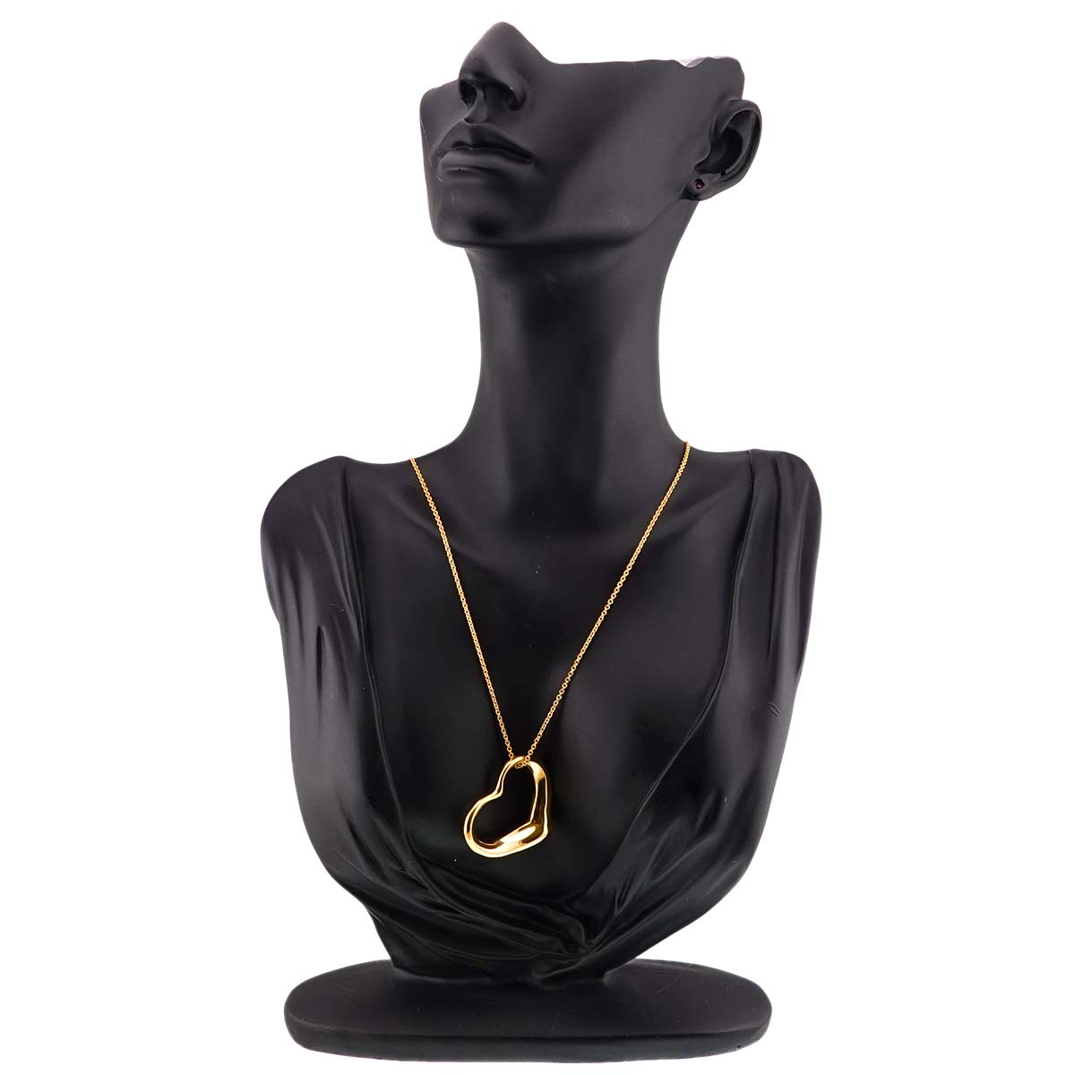 Open Heart Long Necklace 18K Yellow Gold 750