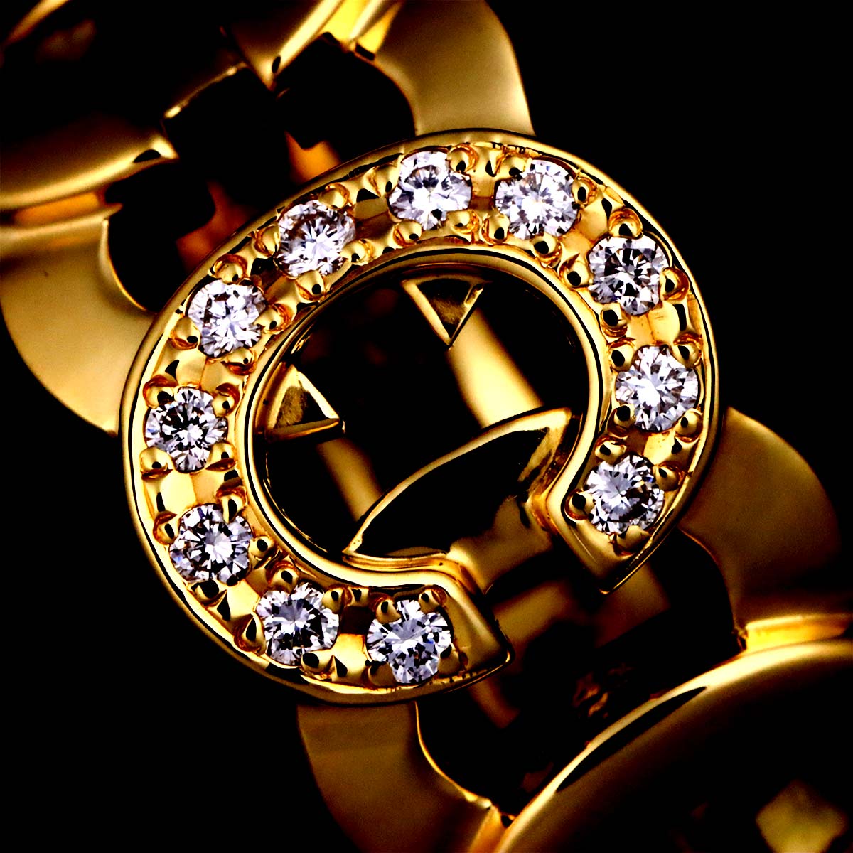 CELINE Ruby 0.13ct Diamond 0.28ct Ring 18K YG 750 siza6-6.25(US)