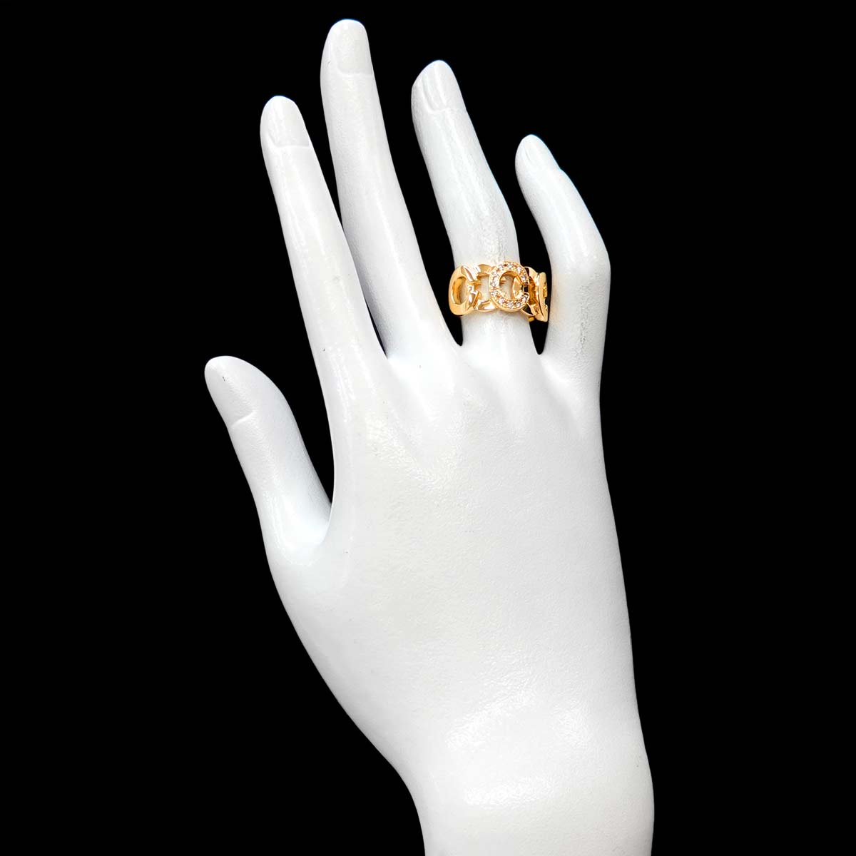 CELINE Ruby 0.13ct Diamond 0.28ct Ring 18K YG 750 siza6-6.25(US)