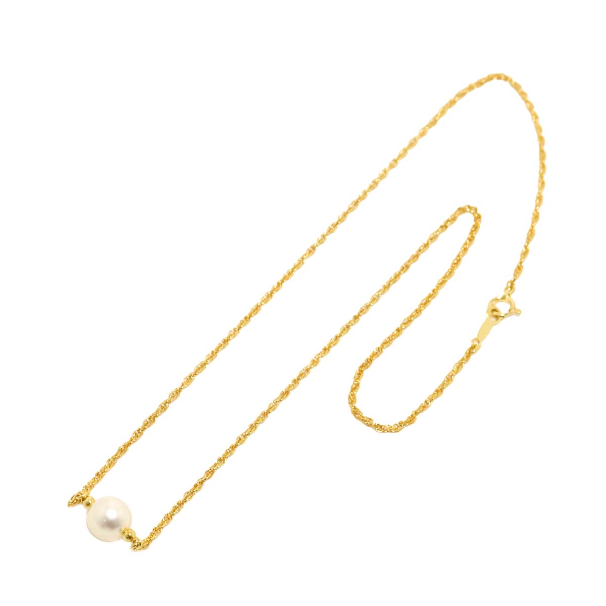 Akoya Pearl 7.2mm Necklace 18K Yellow Gold 750