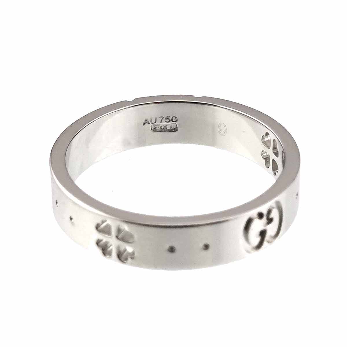 Icon Ring 18K WG White Gold 750 Size9 4.5-4.75(US)