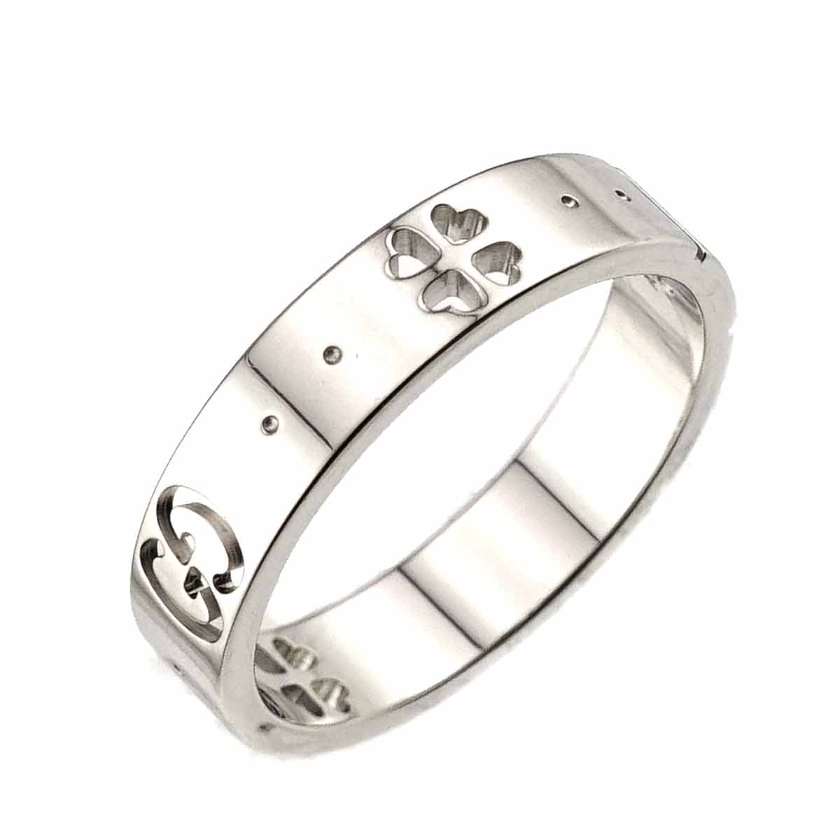Icon Ring 18K WG White Gold 750 Size9 4.5-4.75(US)