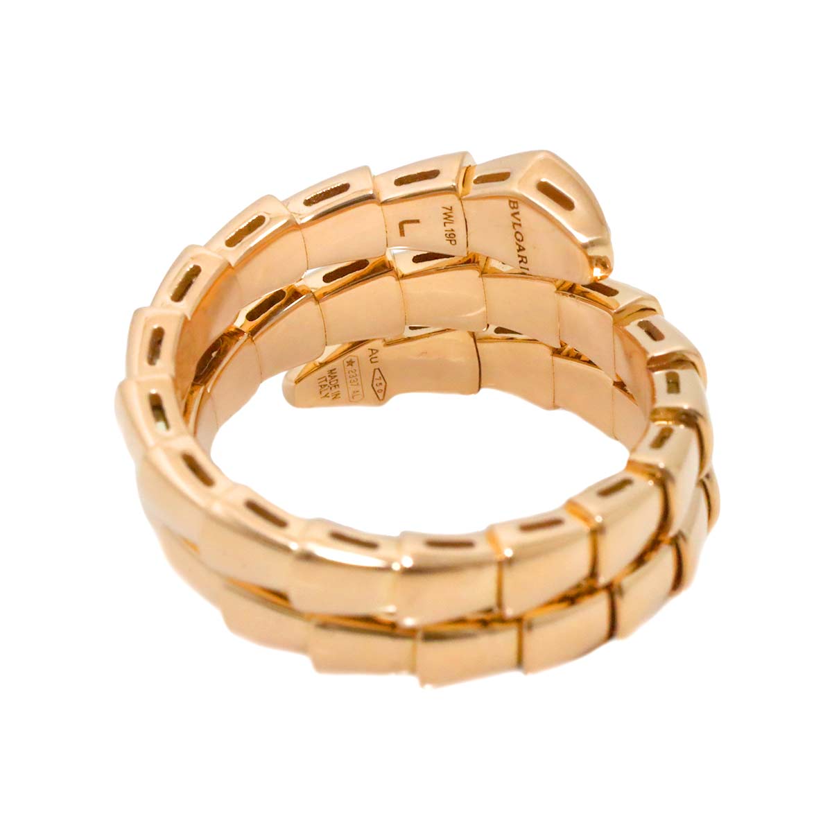 Serpenti Viper Diamond Ring 18K PG 750 sizeL 6.75(US)