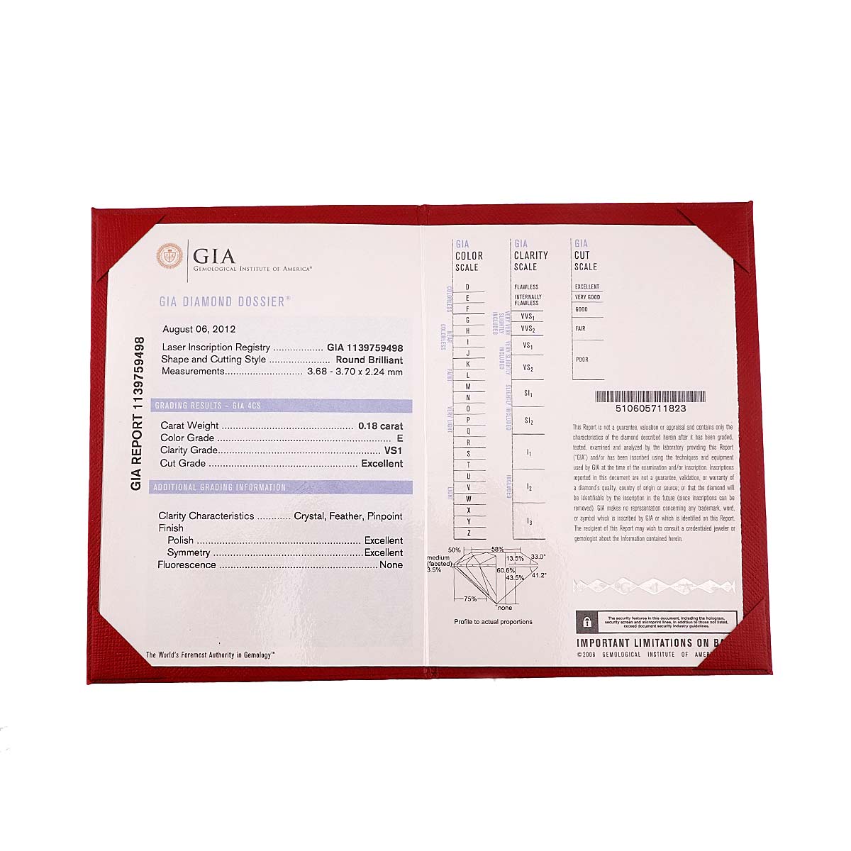 d Amour Diamond 0.18ct E/VS1/3EX Ring Pt Size51 5.5-5.75(US)