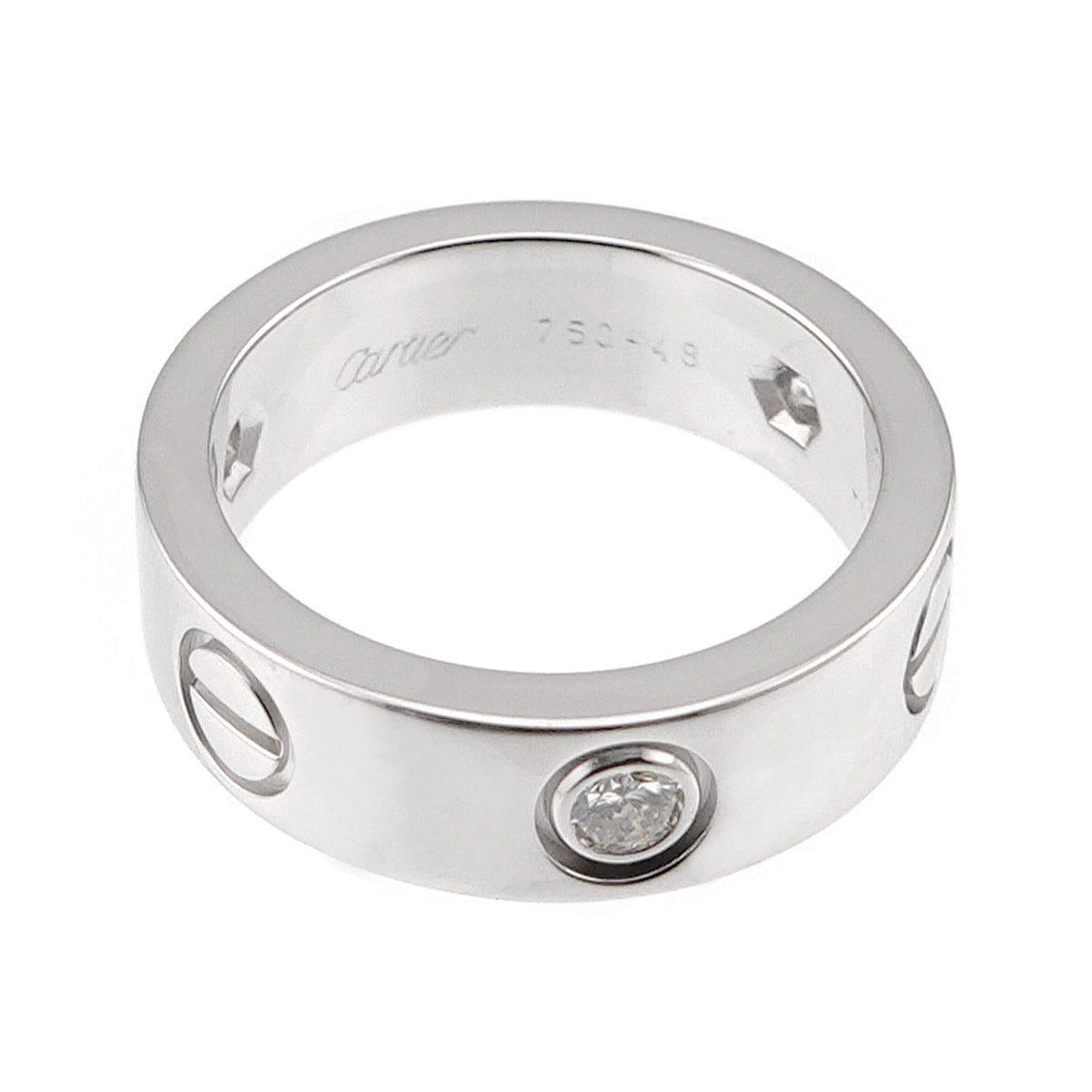 Love Ring Diamond 3P 18K White Gold 750 size48 4-4.5(US)