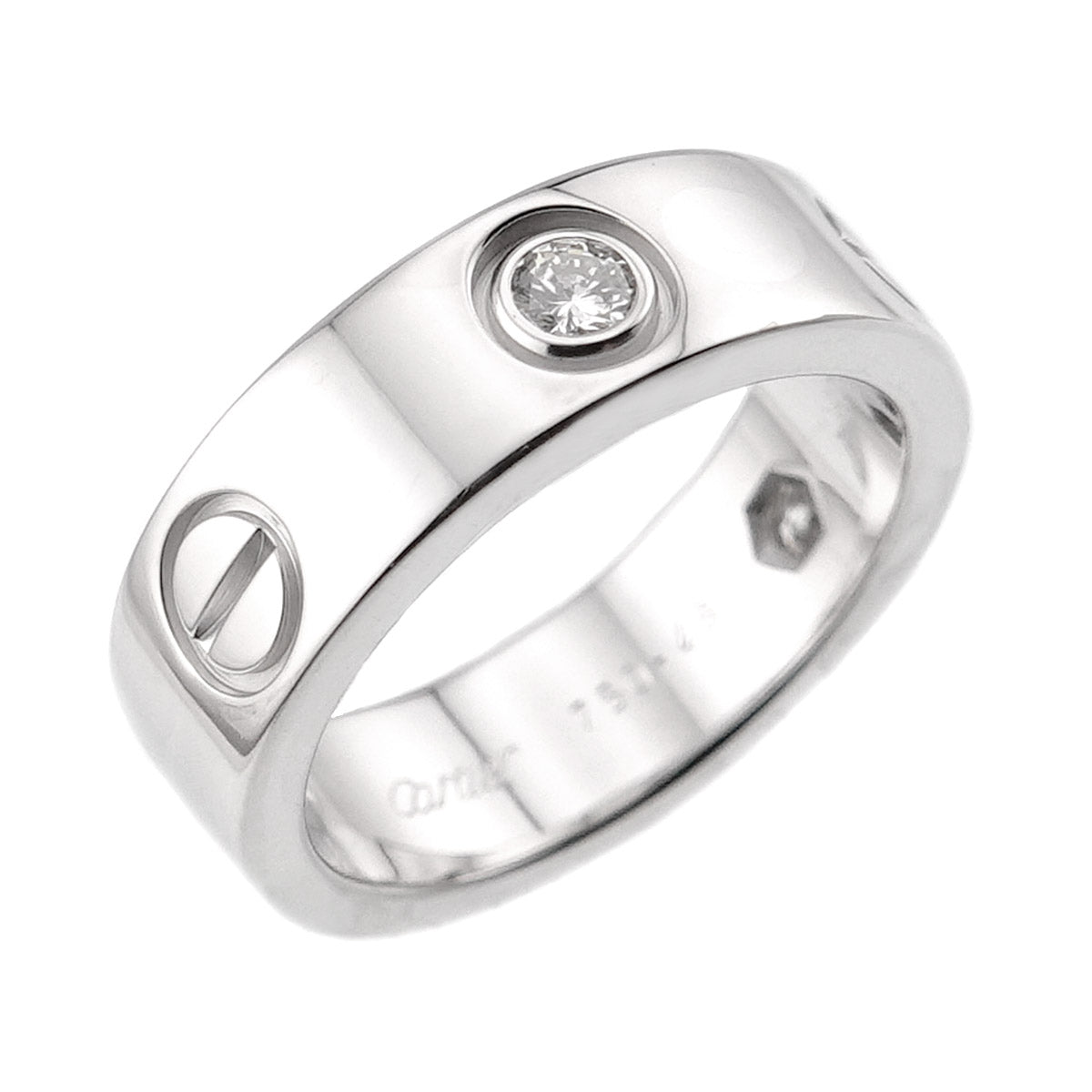 Love Ring Diamond 3P 18K White Gold 750 size48 4-4.5(US)