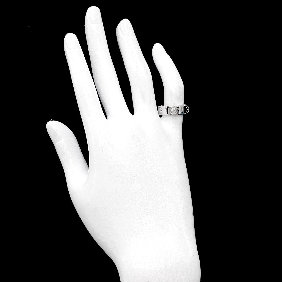 Love Ring Diamond 3P 18K White Gold 750 size48 4-4.5(US)