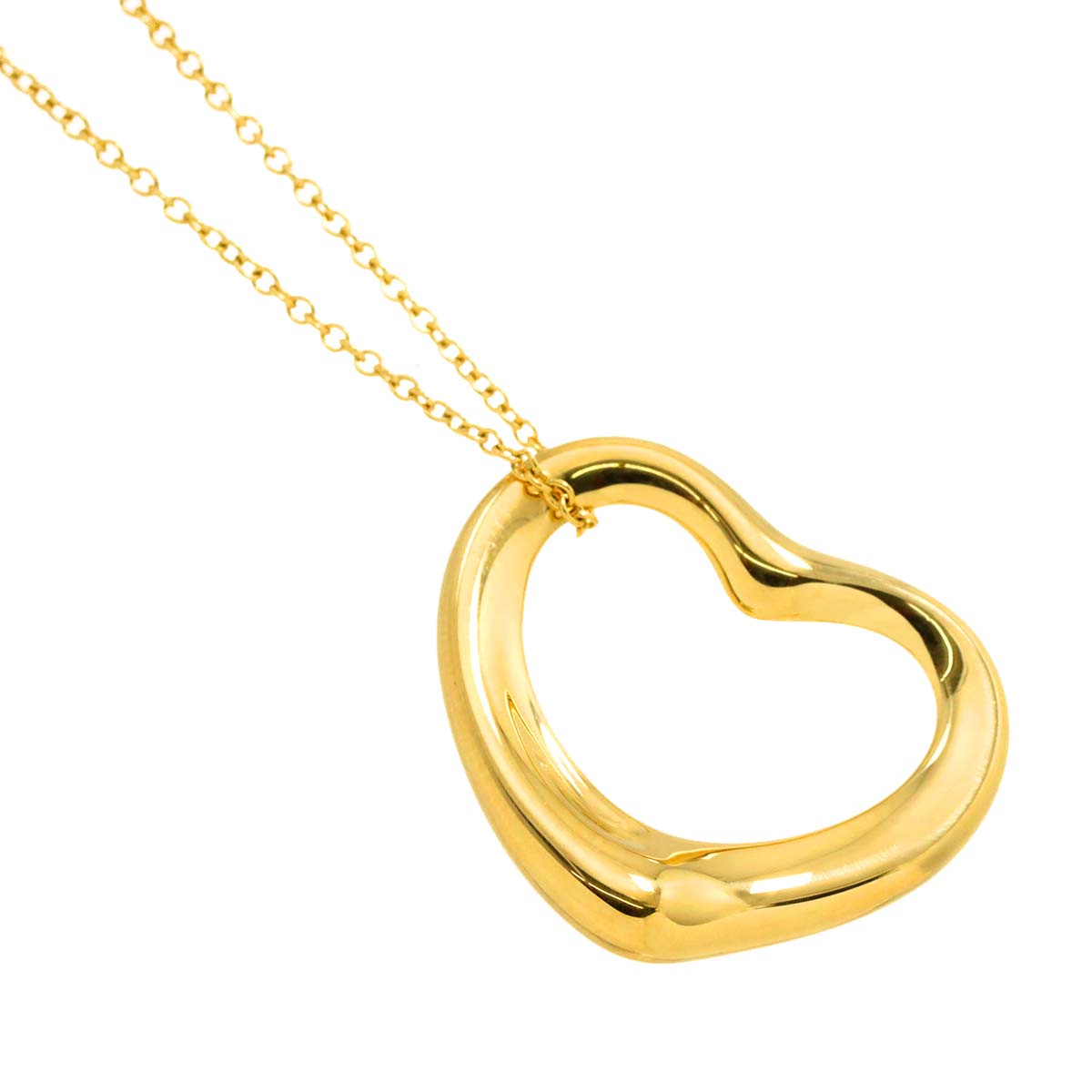 Open Heart Necklace 18K Yellow Gold 750