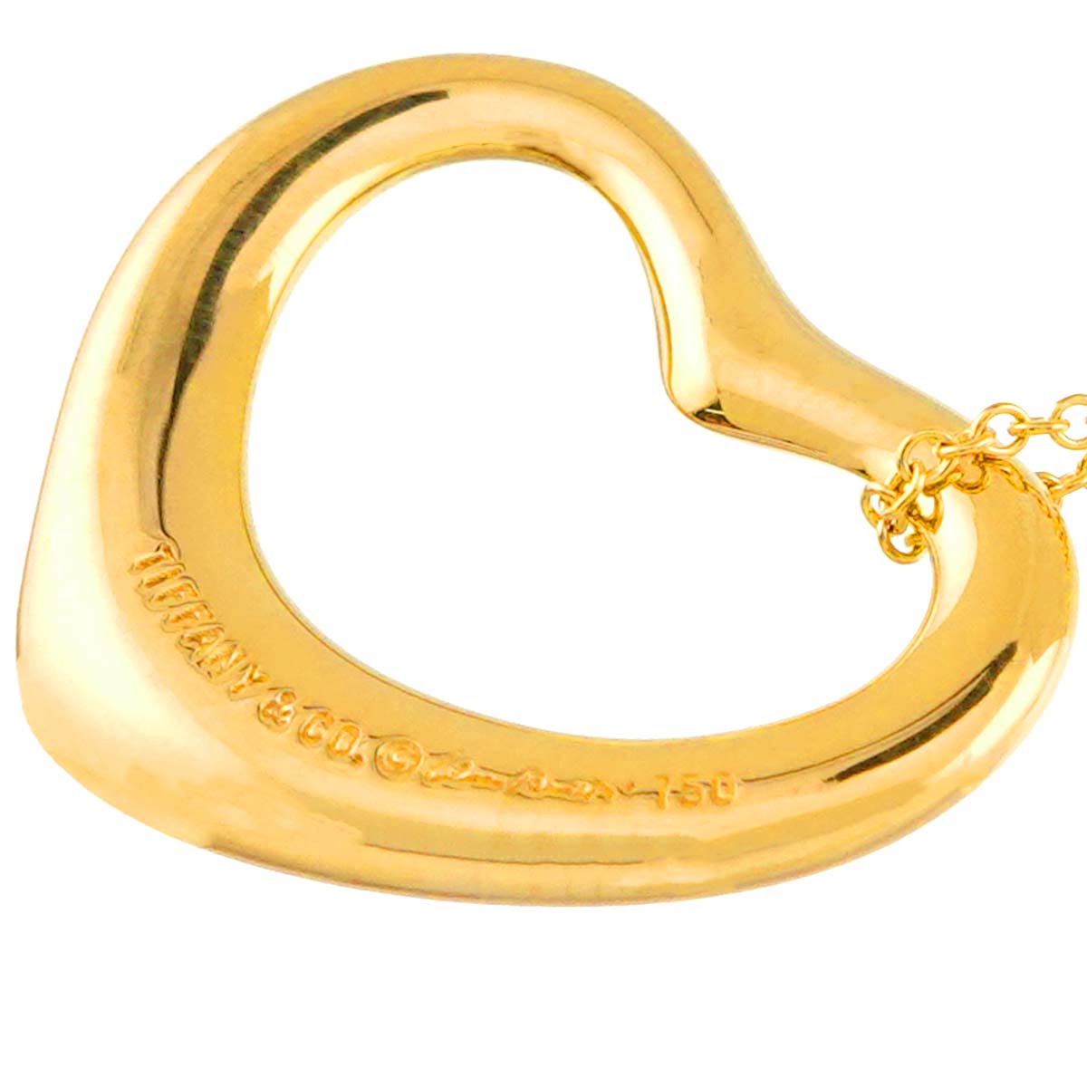 Open Heart Necklace 18K Yellow Gold 750