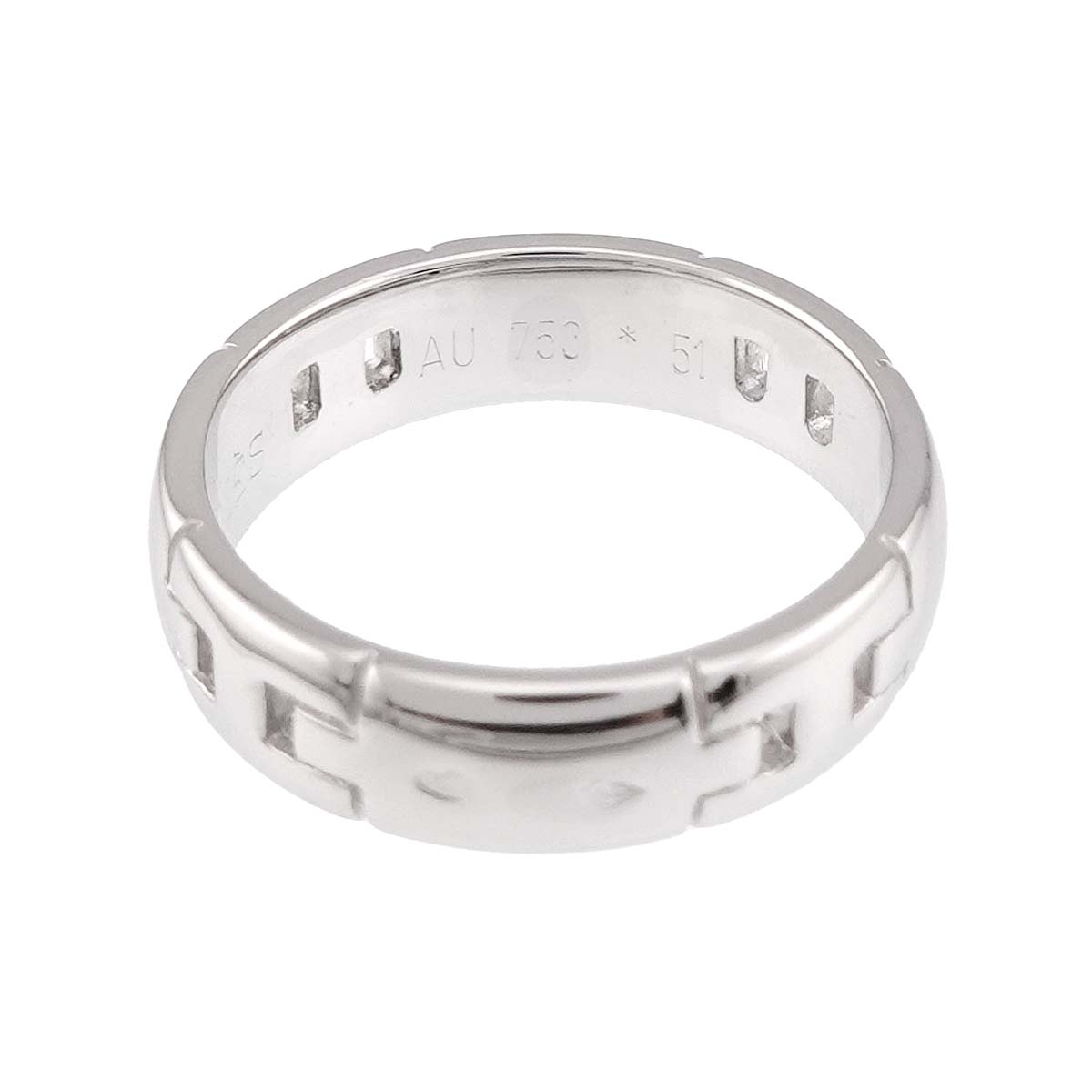 Hercules Ring 18K White Gold 750 Size51 5.5-5.75(US)