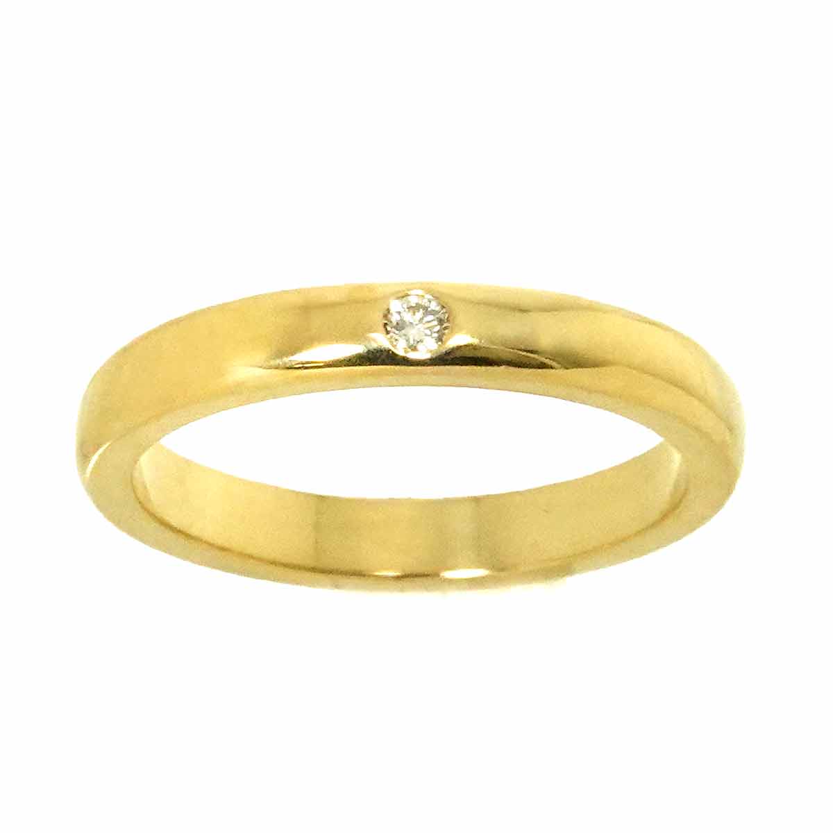 Stacking Diamond 1P Ring 18K Yellow Gold 750 Size3.75-4(US)