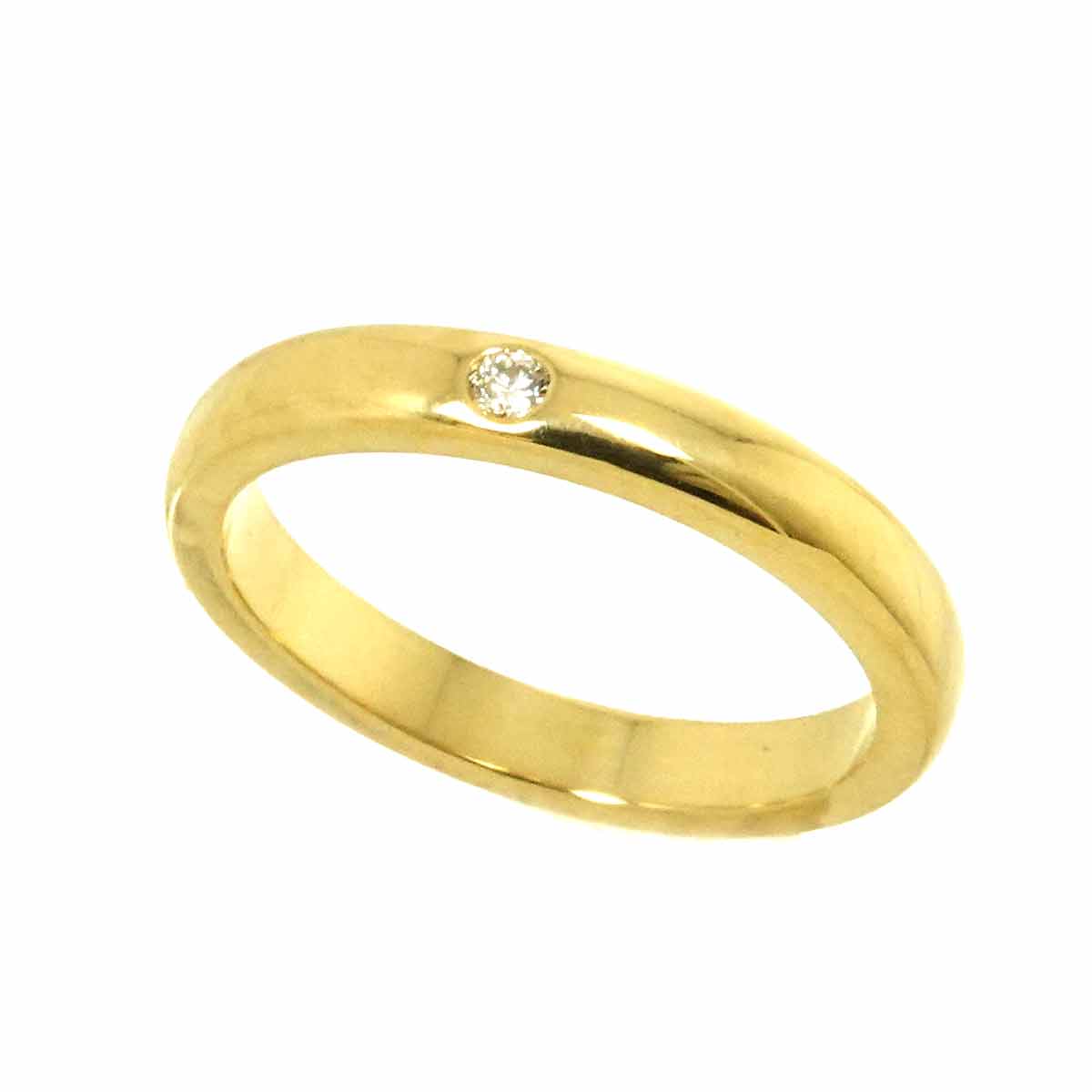 Stacking Diamond 1P Ring 18K Yellow Gold 750 Size3.75-4(US)