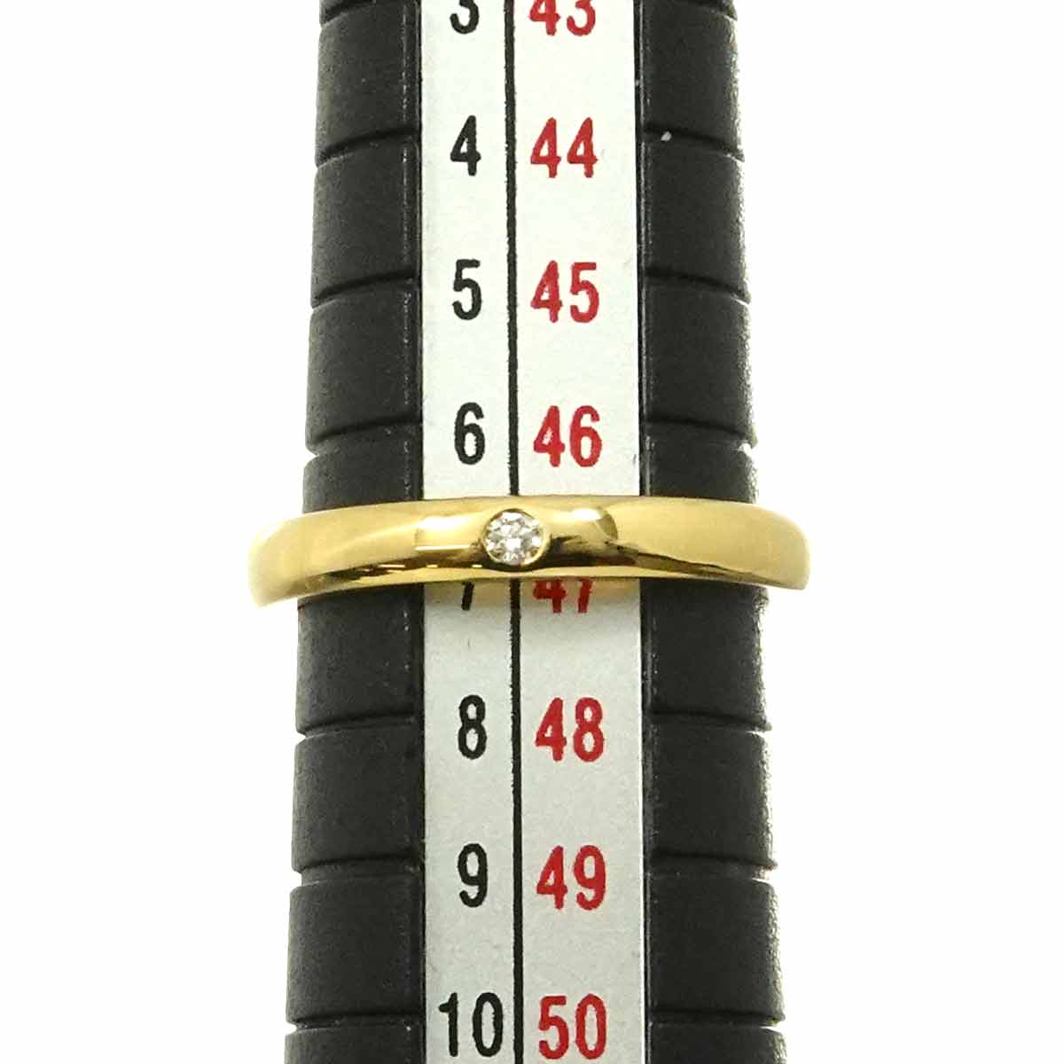 Stacking Diamond 1P Ring 18K Yellow Gold 750 Size3.75-4(US)