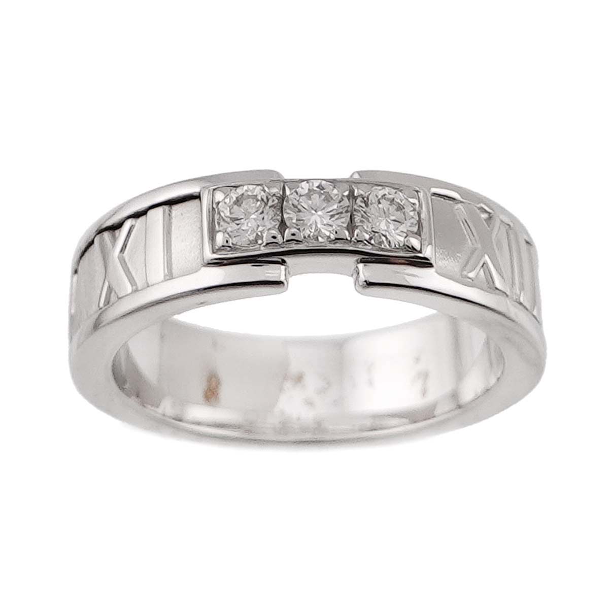 Atlas Diamond Ring 18K White Gold 750 size4.75-5(US)