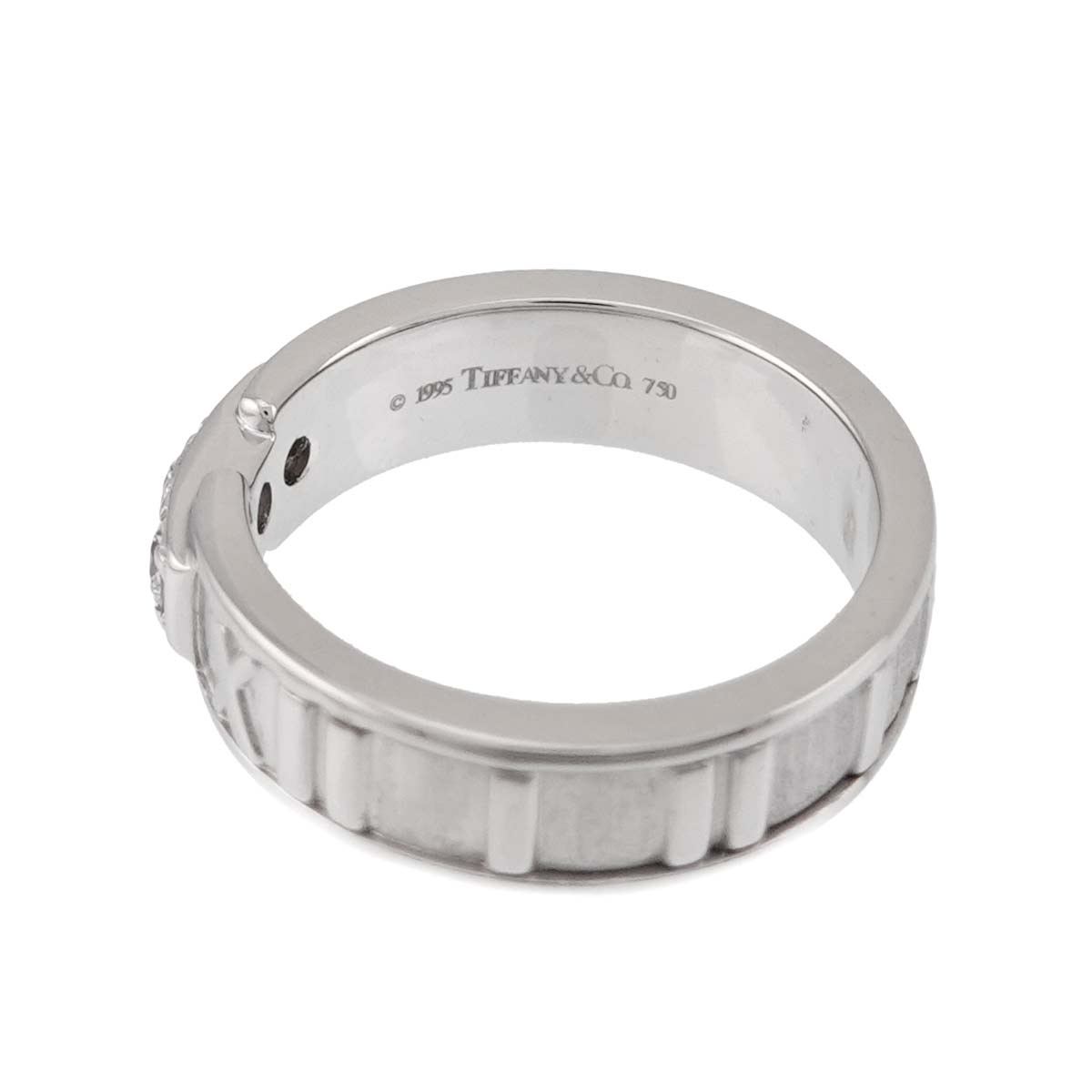 Atlas Diamond Ring 18K White Gold 750 size4.75-5(US)