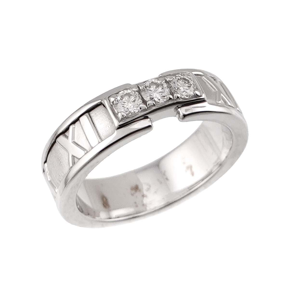 Atlas Diamond Ring 18K White Gold 750 size4.75-5(US)