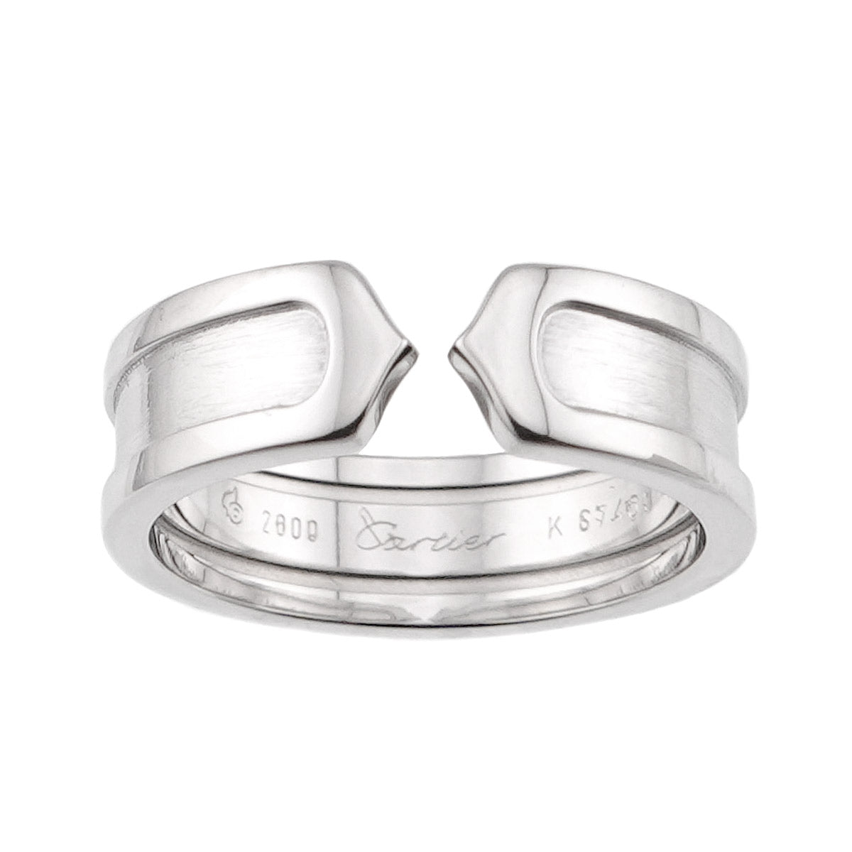 C2 2C Ring 18K White Gold 750 size57 7.5(US)