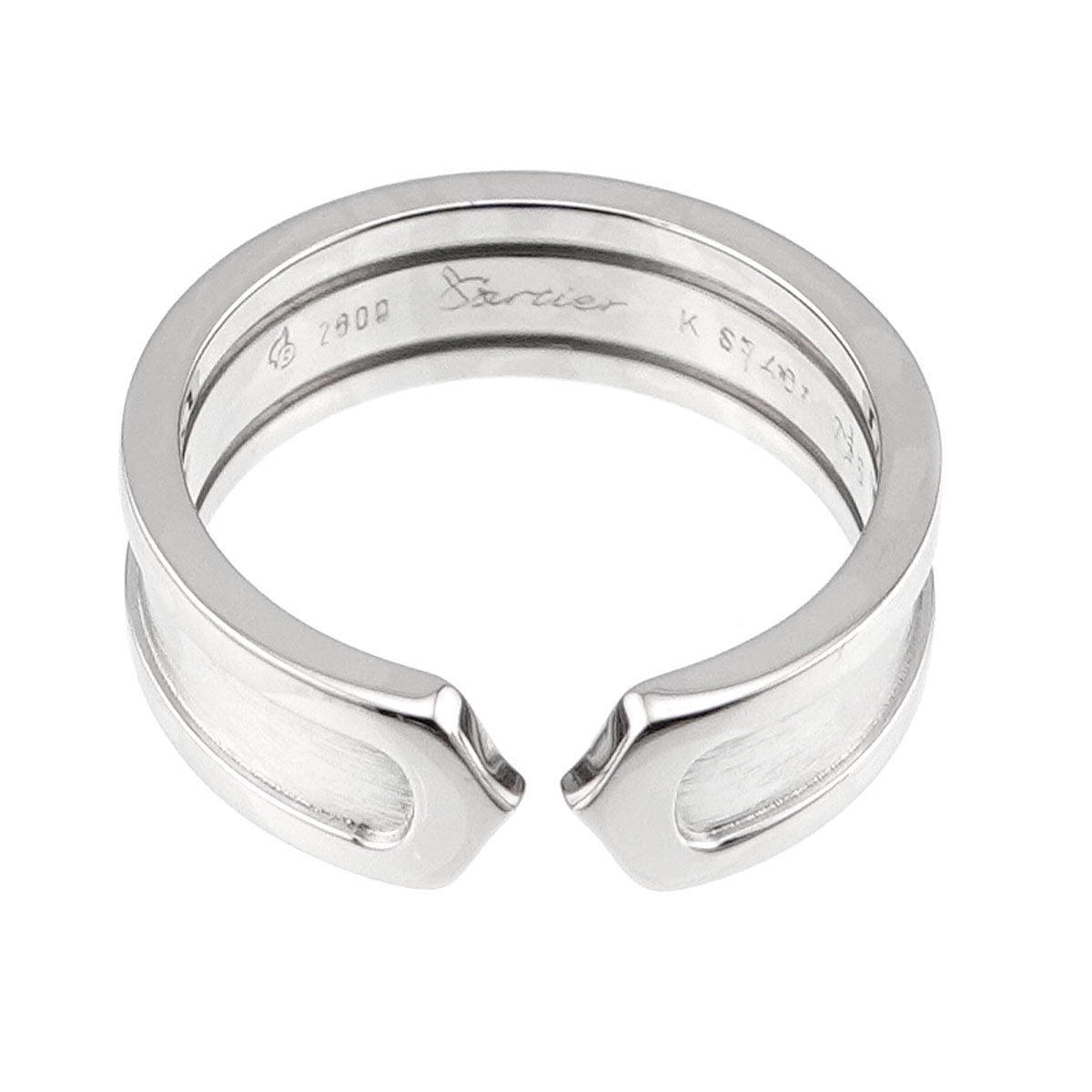 C2 2C Ring 18K White Gold 750 size57 7.5(US)