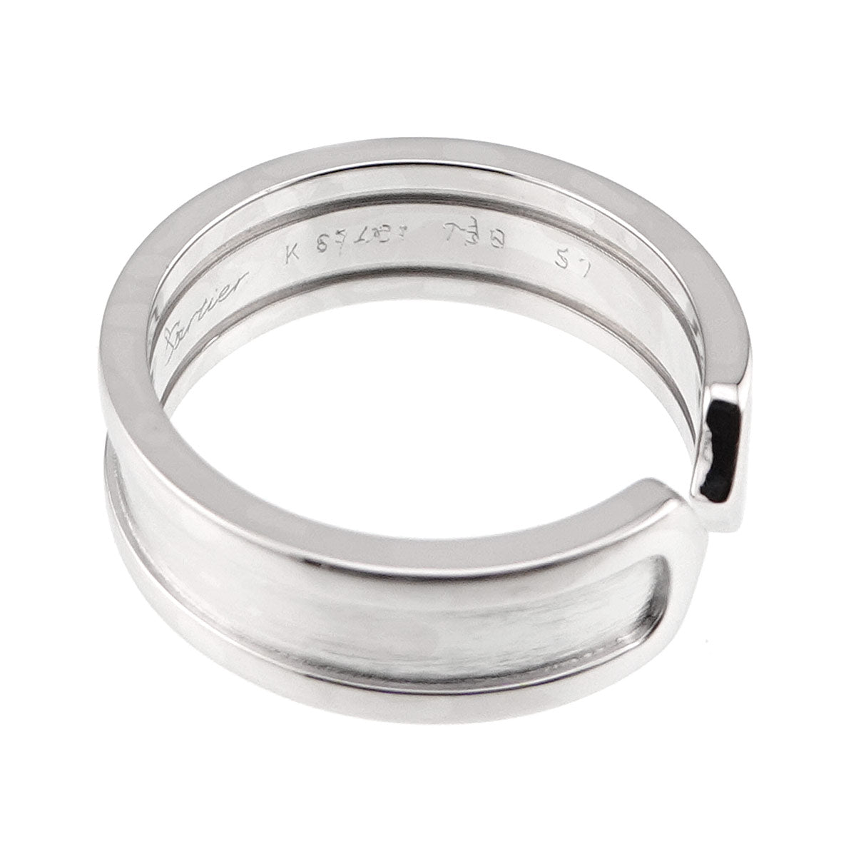 C2 2C Ring 18K White Gold 750 size57 7.5(US)
