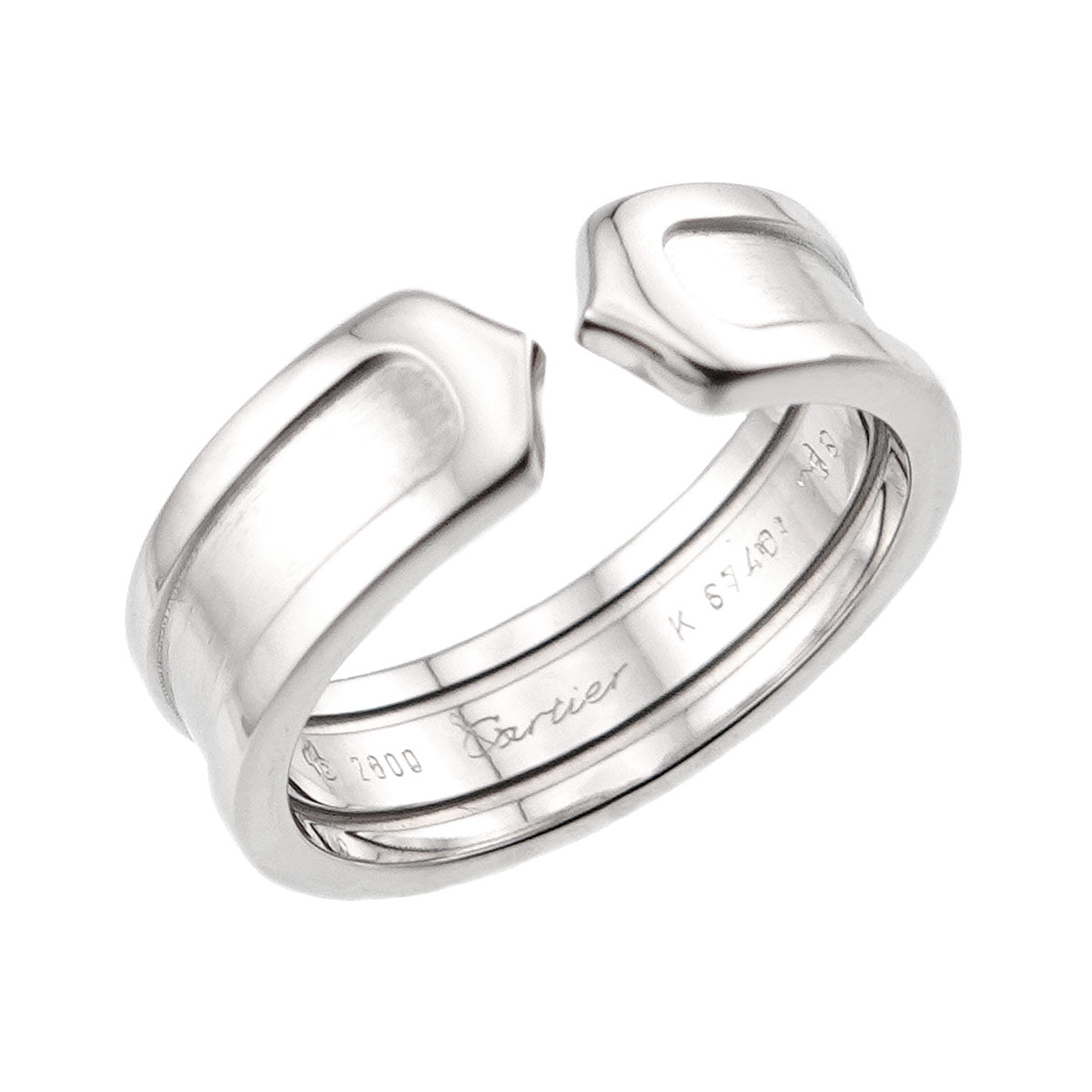 C2 2C Ring 18K White Gold 750 size57 7.5(US)