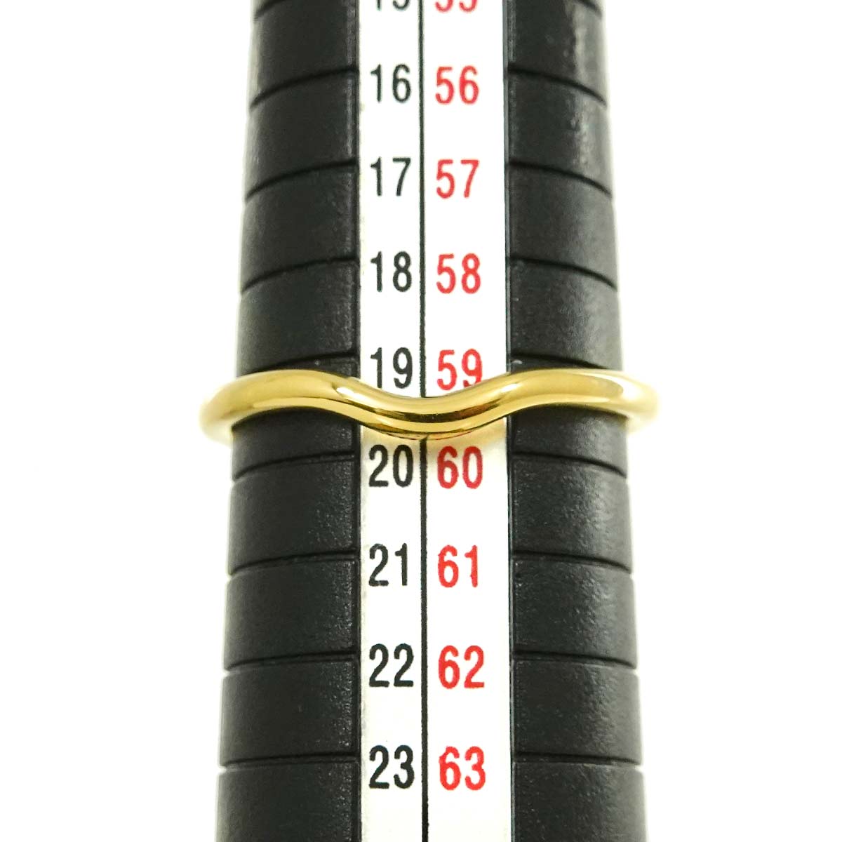 Curved Band Ring 18K Yellow Gold 750 size8.75(US)