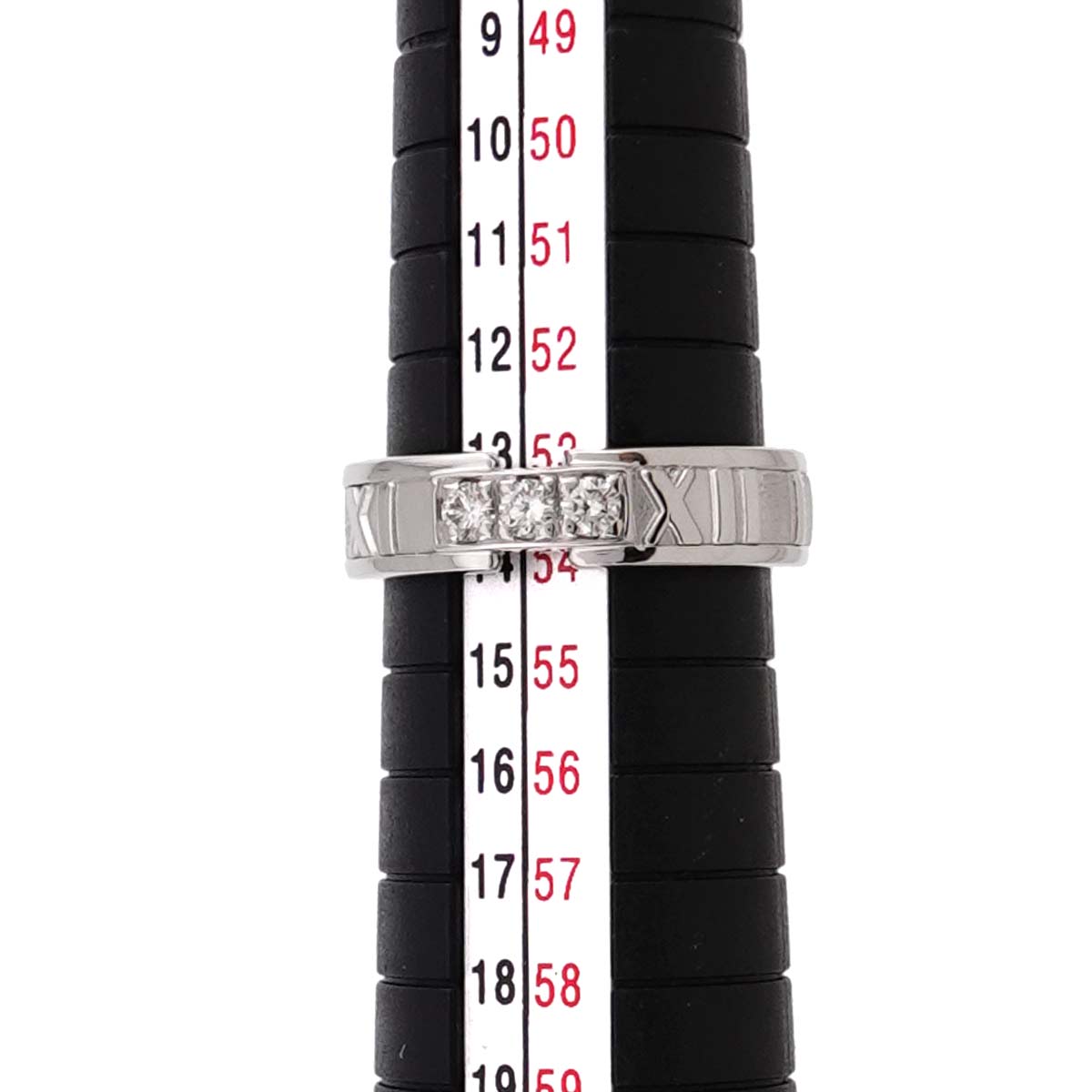 Atlas Diamond Ring 18K White Gold 750 size6.25-6.5(US)