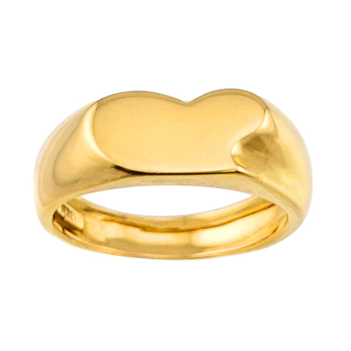 Full Heart Ring 18K YG 750 Size4.5(US)
