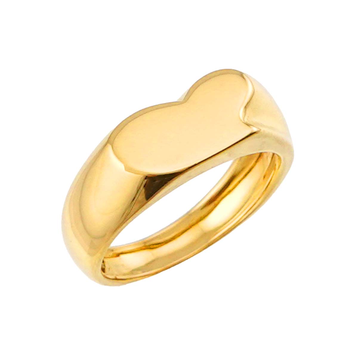 Full Heart Ring 18K YG 750 Size4.5(US)