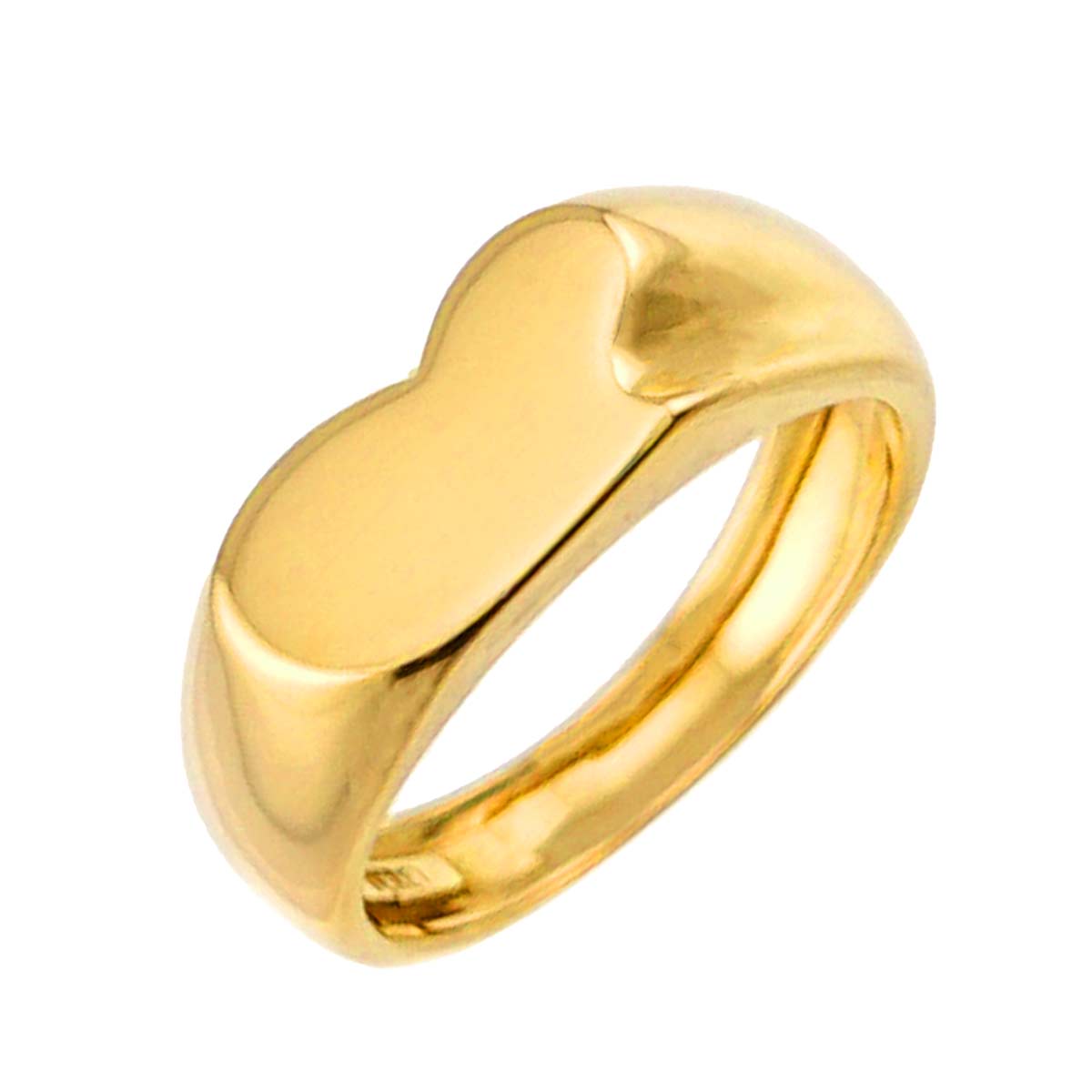 Full Heart Ring 18K YG 750 Size4.5(US)