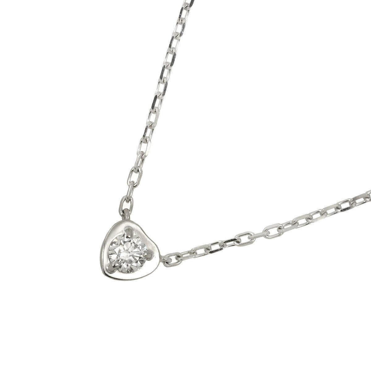 d Amour Heart Diamond Necklace 18K WG 750