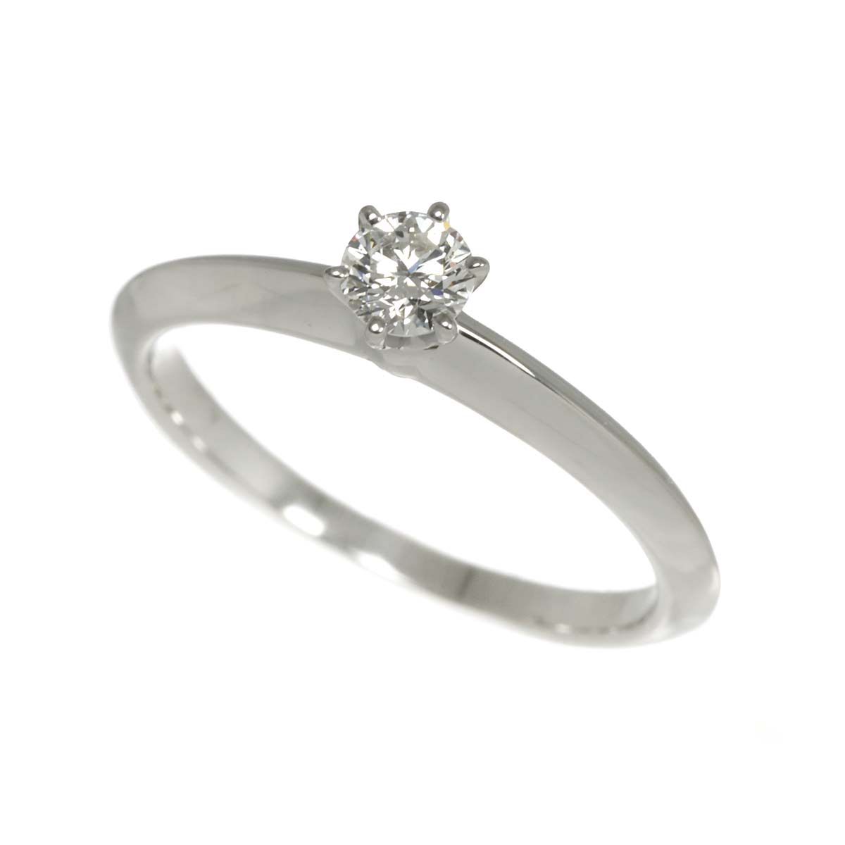 Solitaire Diamond 0.21ct I/VVS2/3EX Ring Pt Size5.75-6(US)