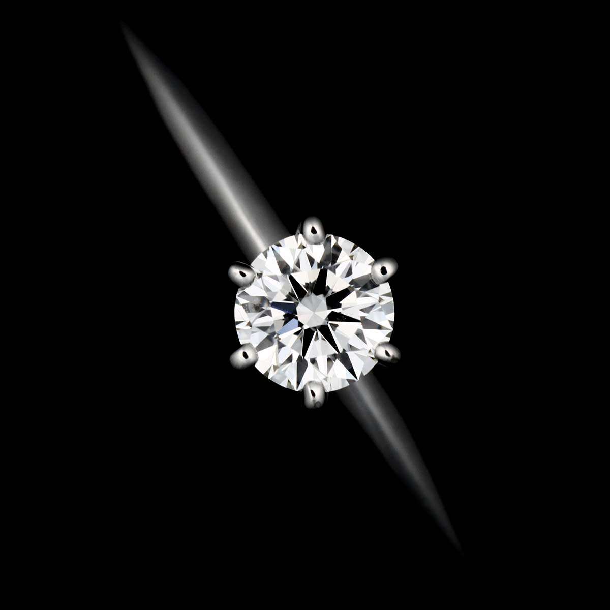 Solitaire Diamond 0.21ct I/VVS2/3EX Ring Pt Size5.75-6(US)