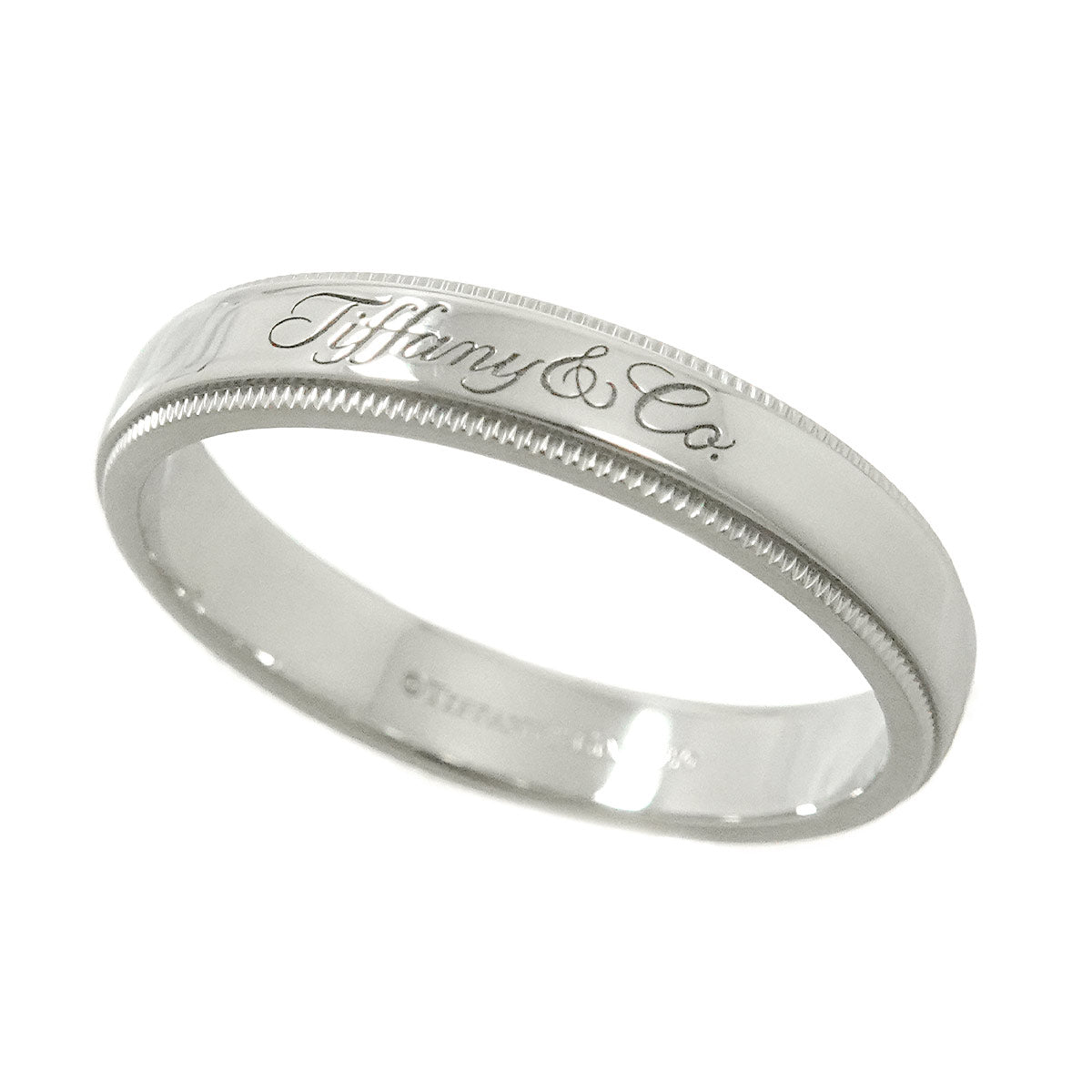 Nots Milgrain Ring Pt Platinum Size9.75-10(US)