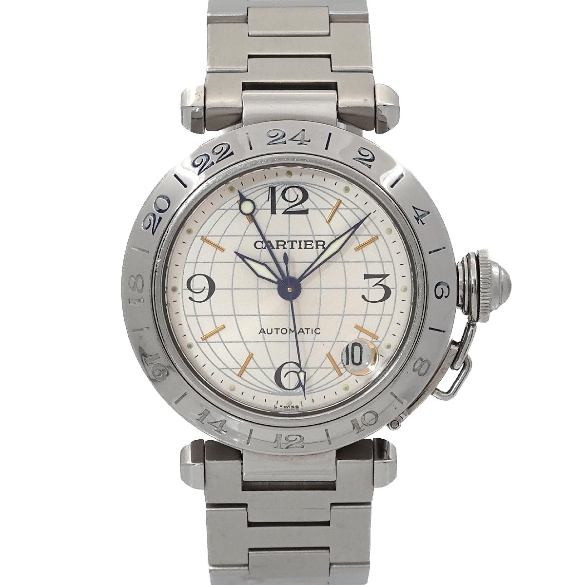 PashaC Meridian GMT W31029M7 Automatic Silver Dial Boys