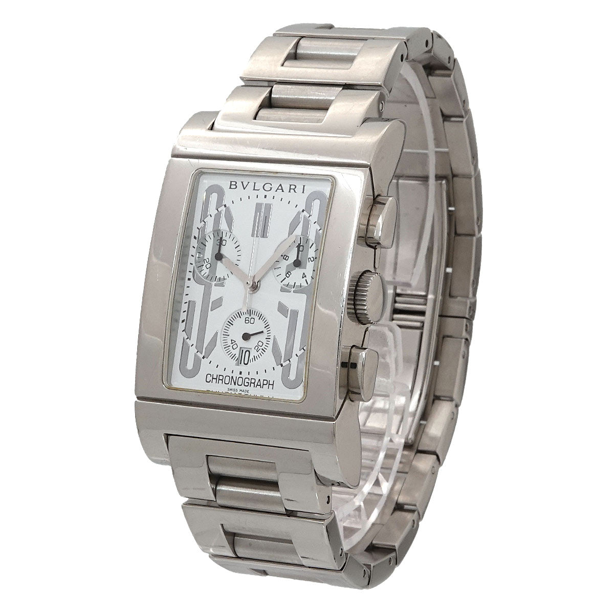 Rettangolo Chronograph RTC49S Date Quartz White Dial Mens