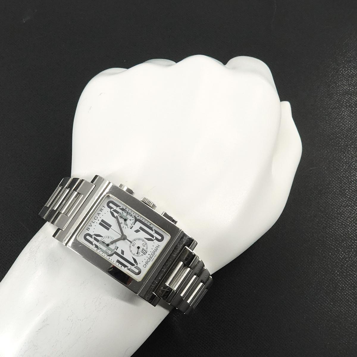 Rettangolo Chronograph RTC49S Date Quartz White Dial Mens