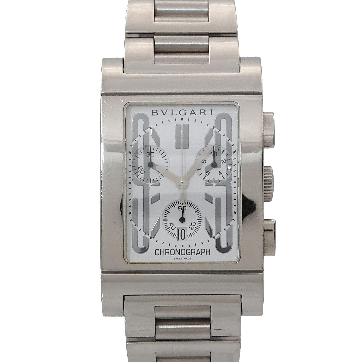 Rettangolo Chronograph RTC49S Date Quartz White Dial Mens