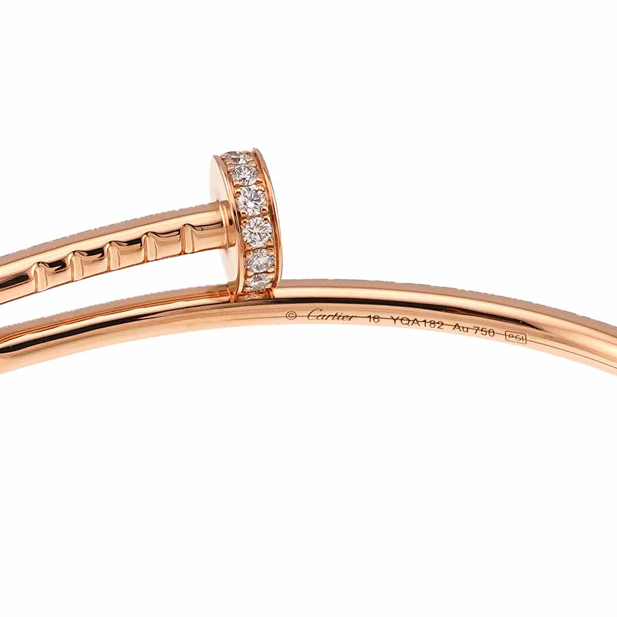 Juste Un Clou Diamond Bracelet SM 18K PG 750 size16