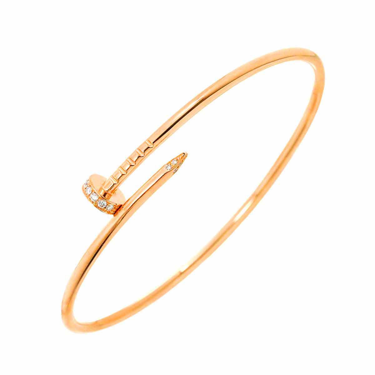 Juste Un Clou Diamond Bracelet SM 18K PG 750 size16