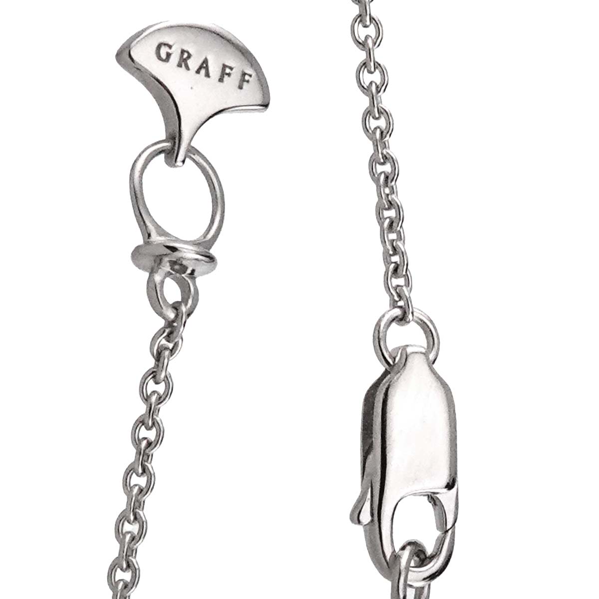 Double Butterfly Silhouette Diamond Necklace 18K WG 750