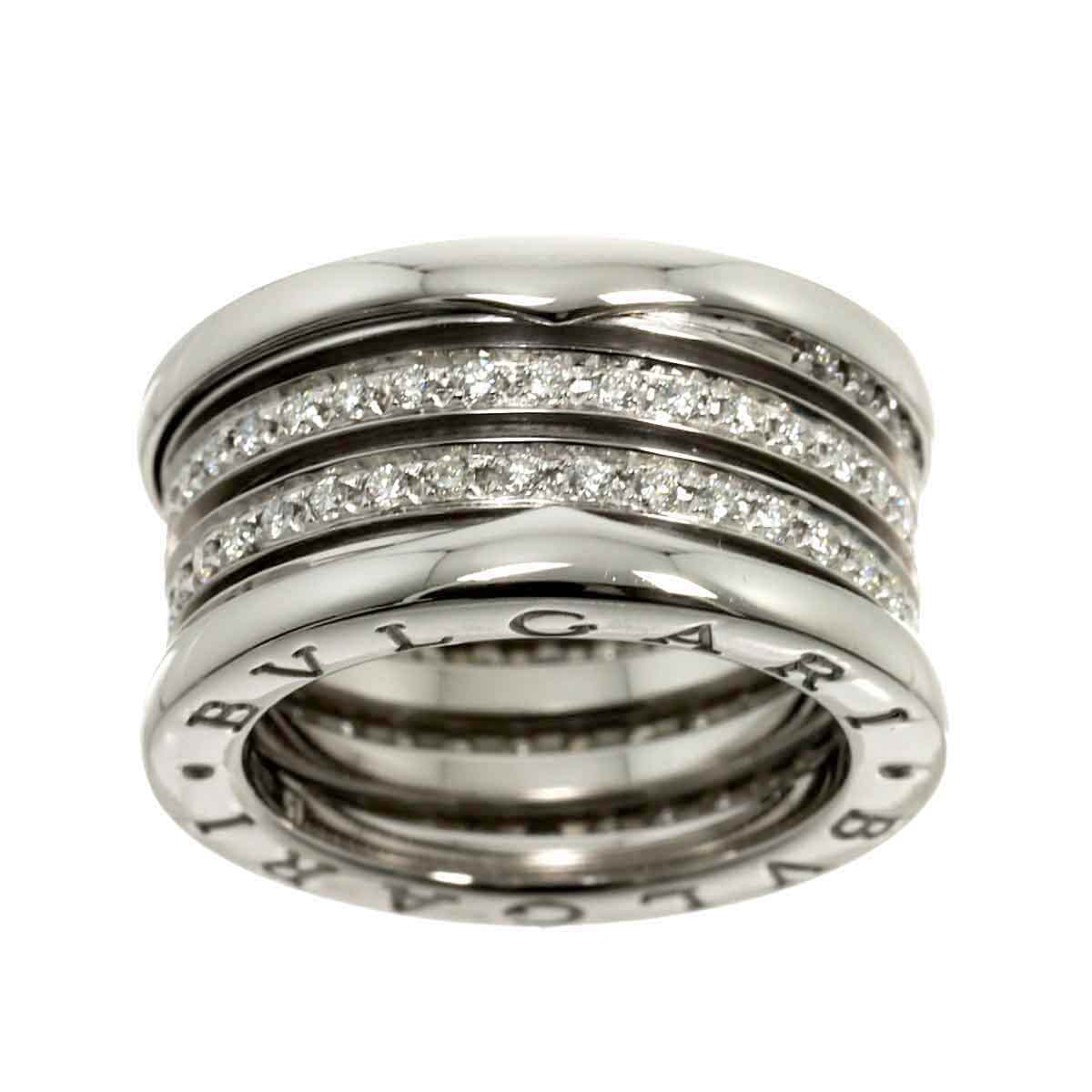 B-zero1 4Band Pave Diamond Ring 18K WG 750 size51 5.5-5.75(US)