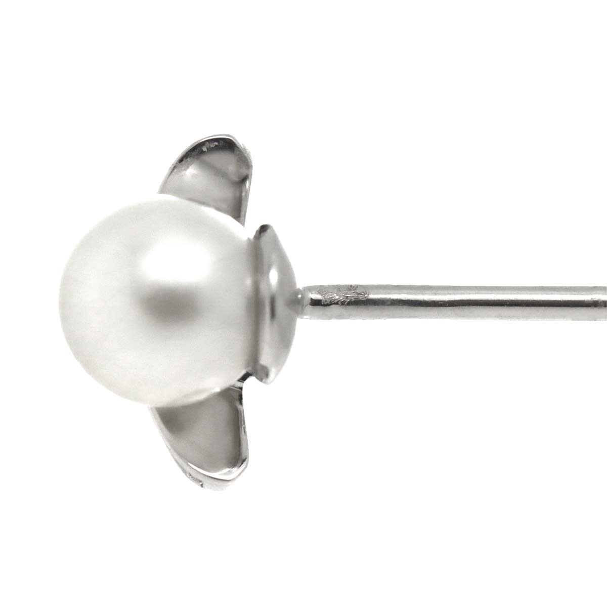 Josephine Akoya Pearl Diamond Earrings Pierced 18K WG 750