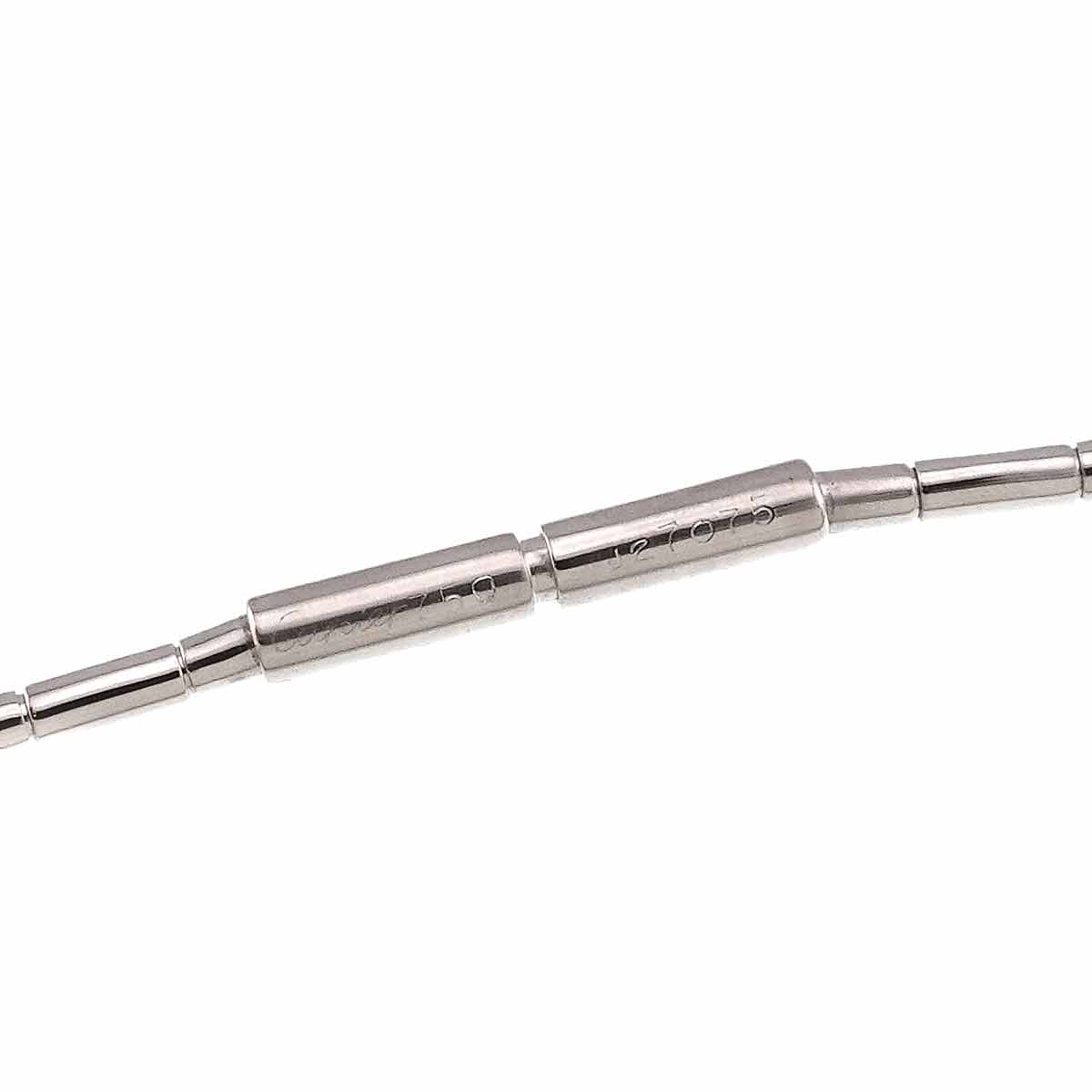 Tube Omega Necklace 18K White Gold 750