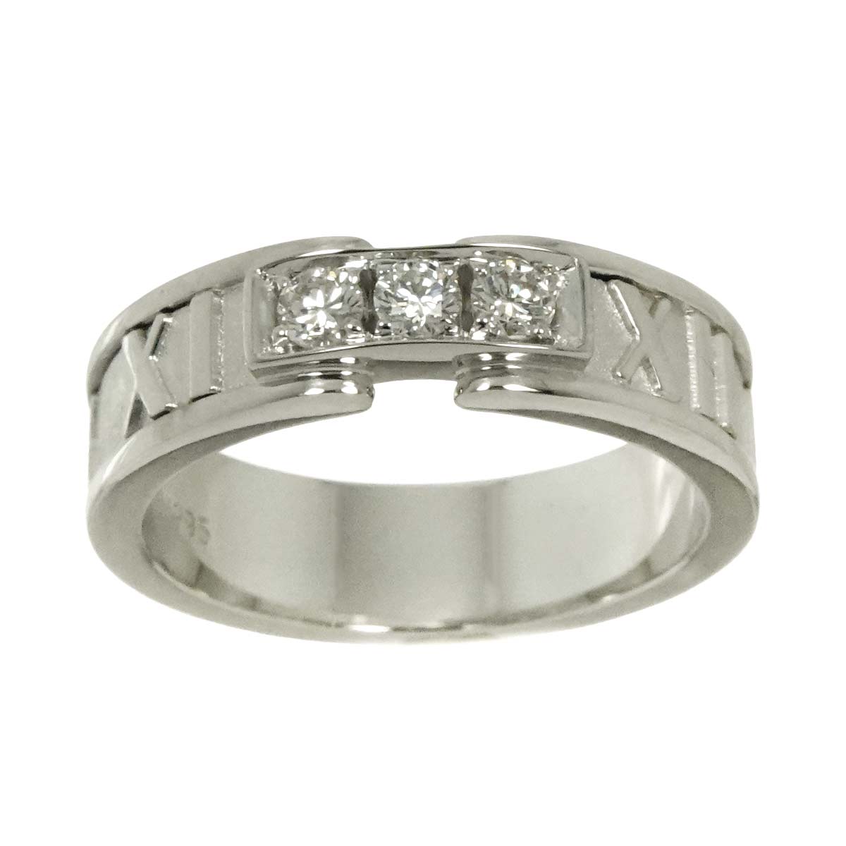 Atlas Diamond Ring 18K White Gold 750 size6-6.25(US)