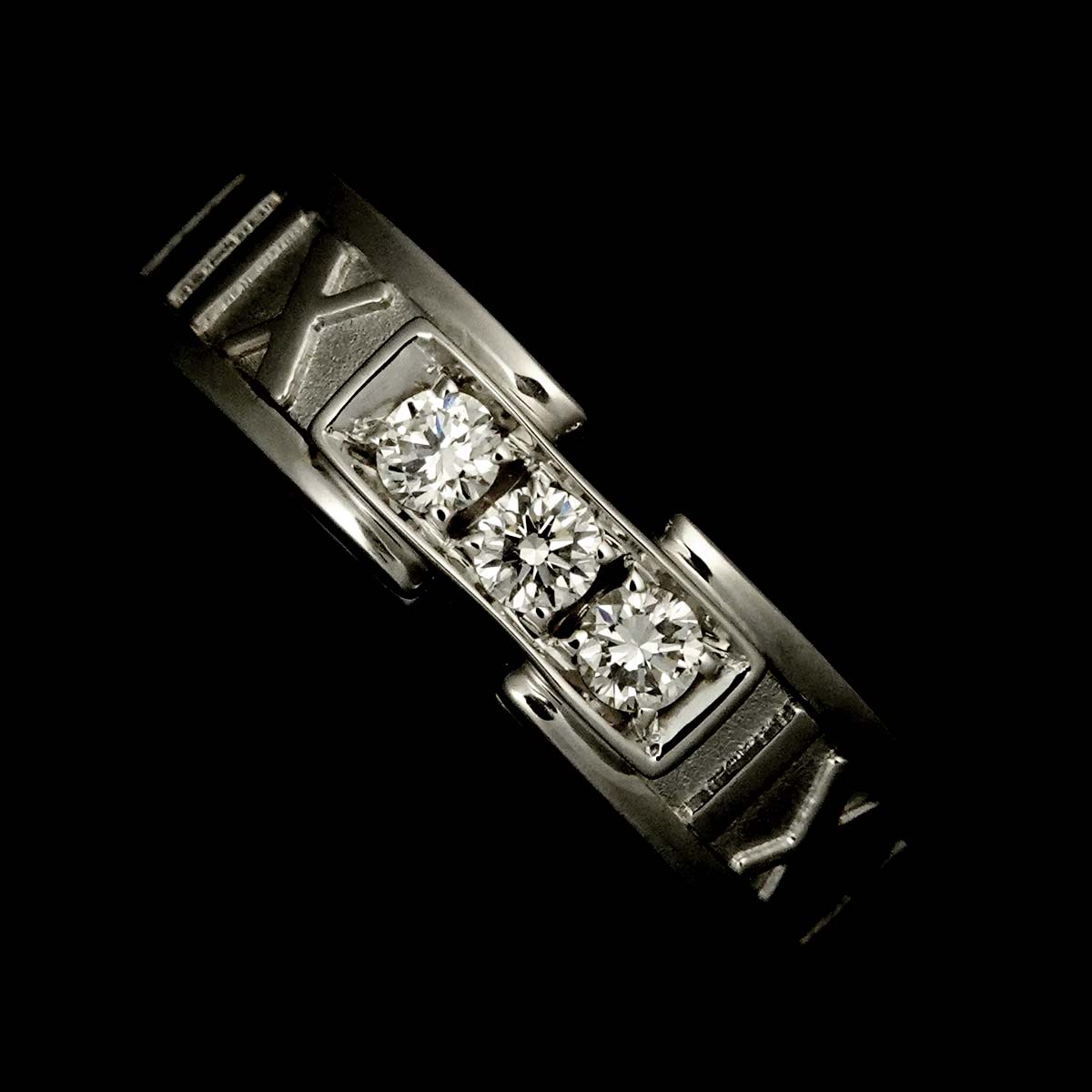 Atlas Diamond Ring 18K White Gold 750 size6-6.25(US)