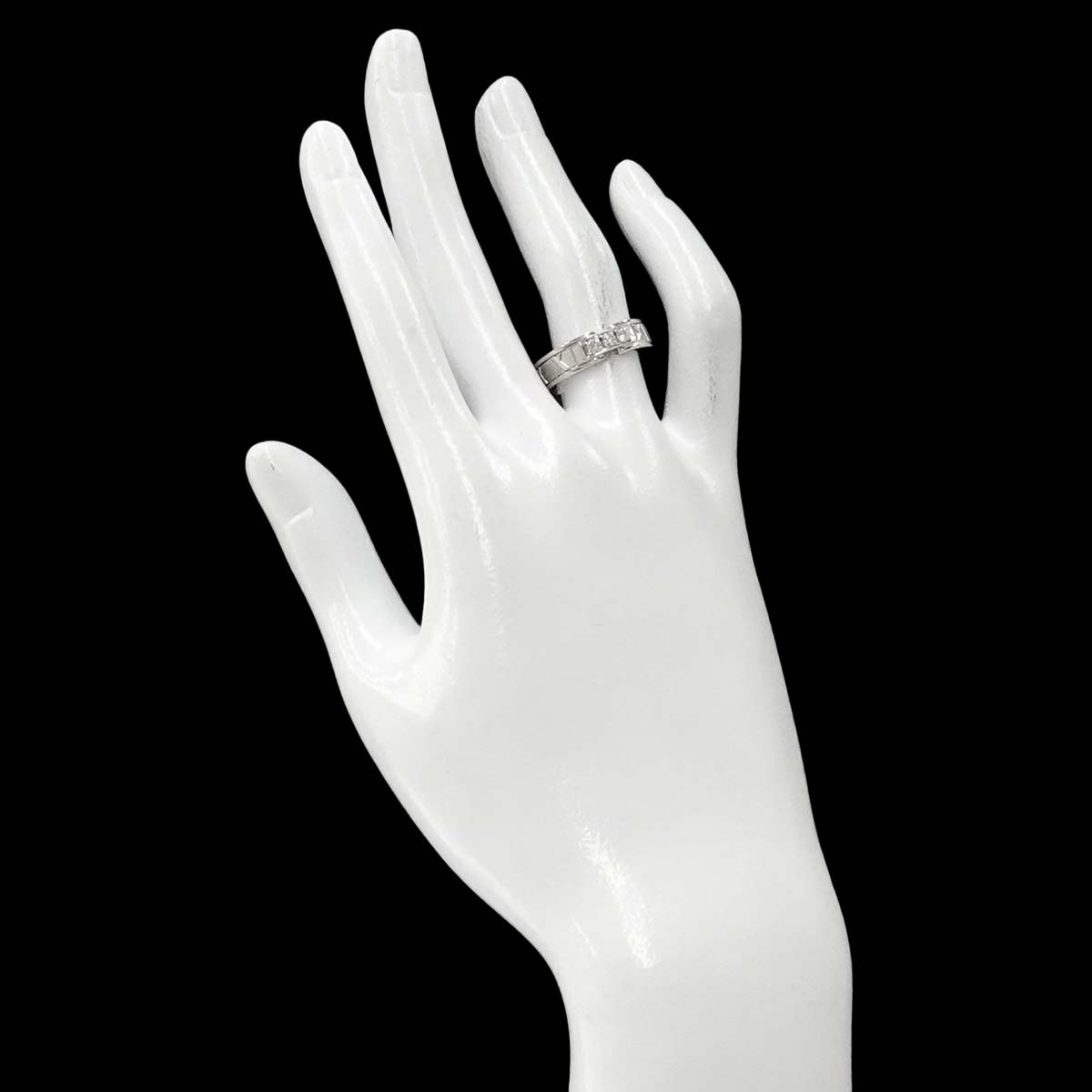 Atlas Diamond Ring 18K White Gold 750 size6-6.25(US)