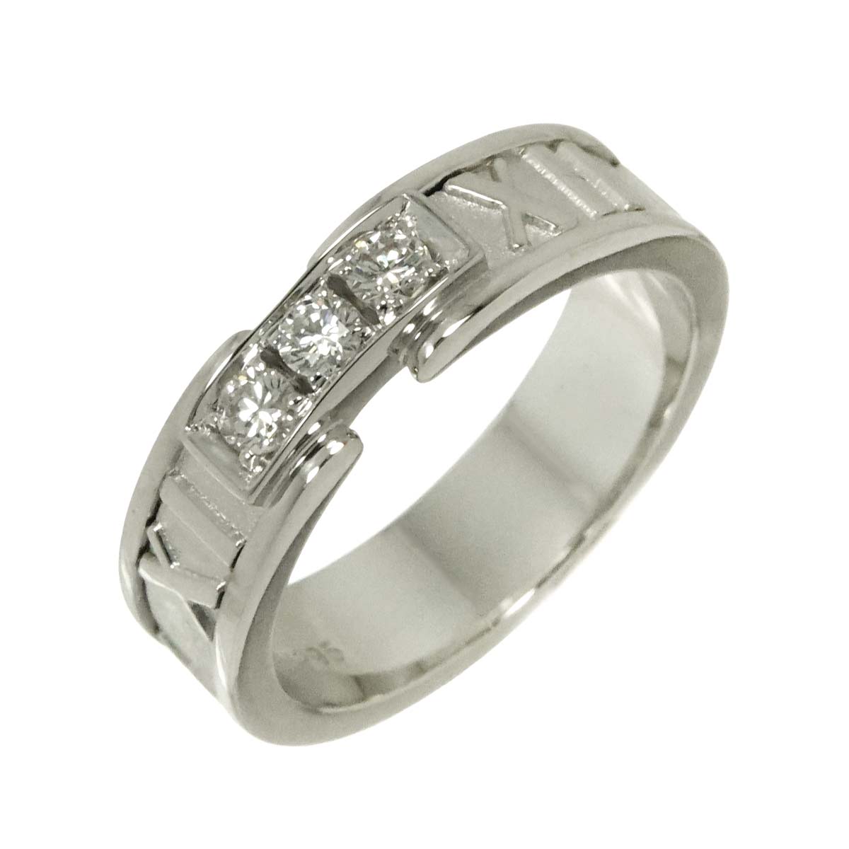 Atlas Diamond Ring 18K White Gold 750 size6-6.25(US)