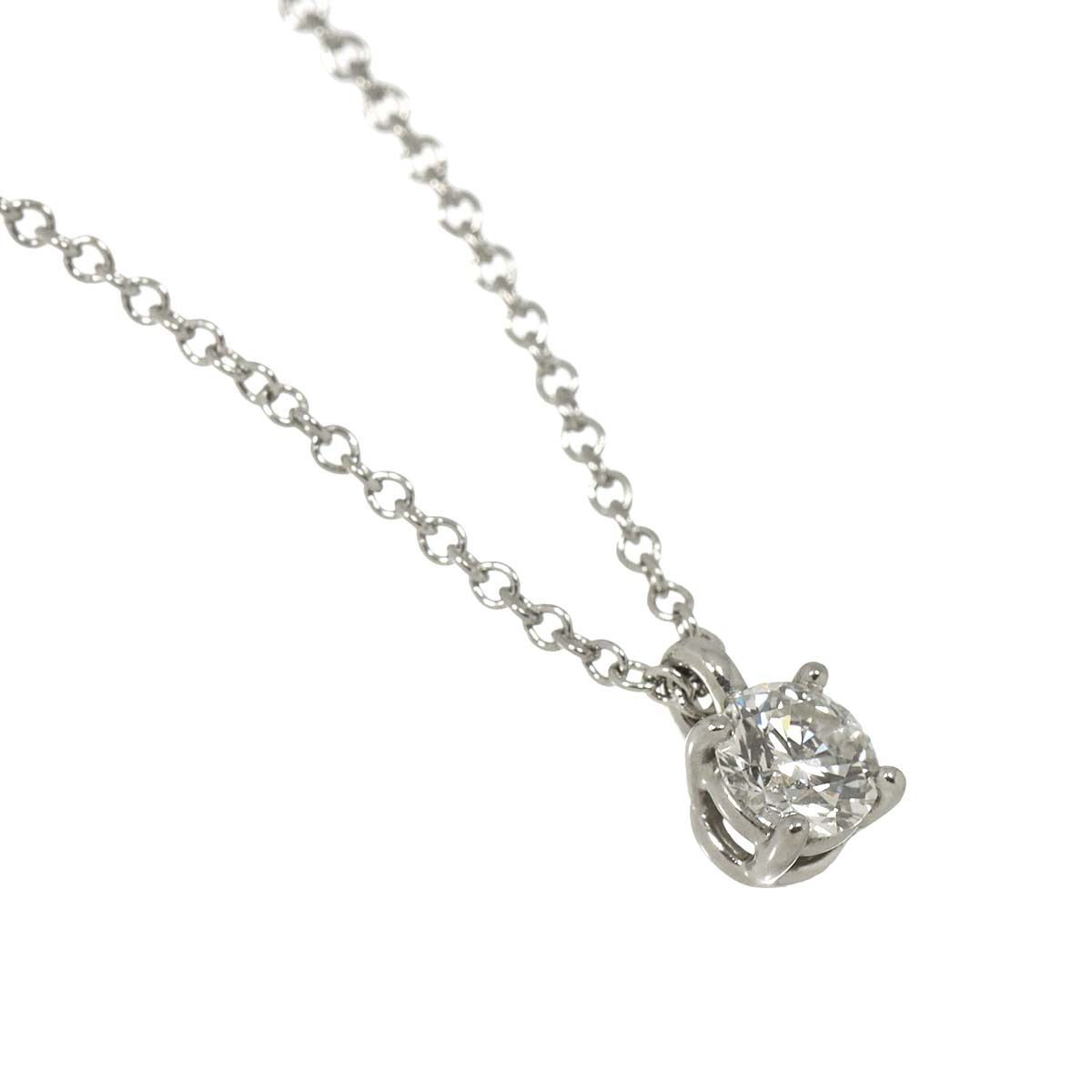 Solitaire Diamond Necklace Platinum