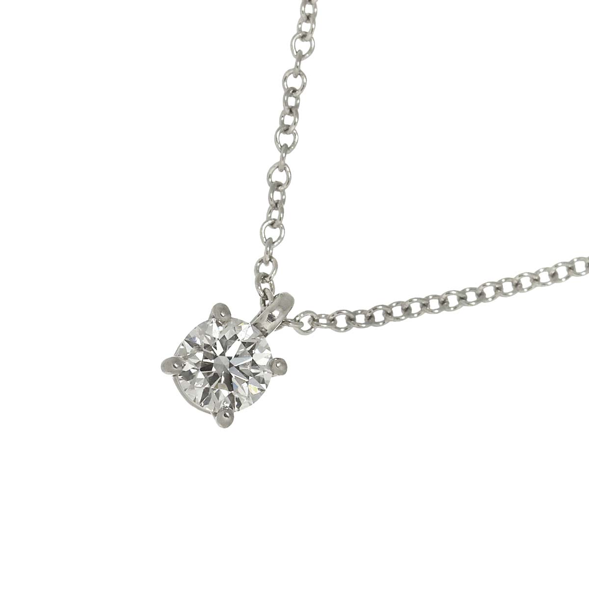 Solitaire Diamond Necklace Platinum