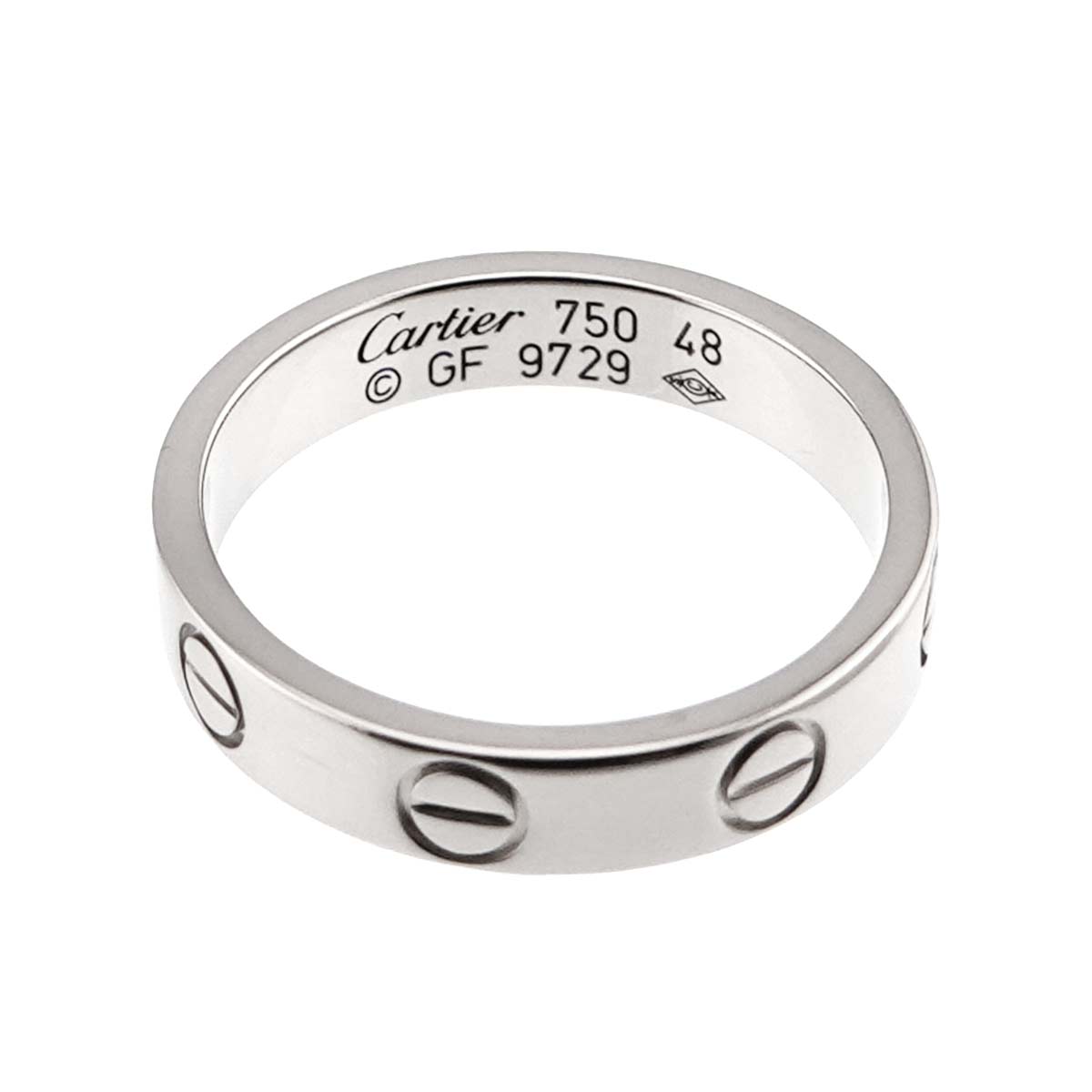 Mini Love Ring 18K White Gold 750 size48 4.5(US)